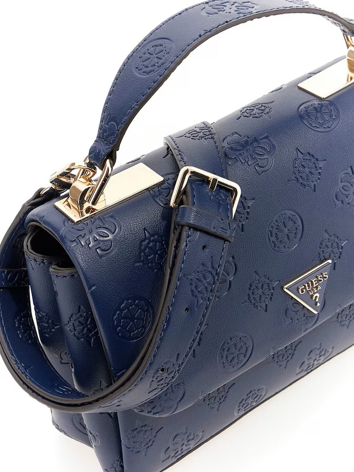 GUESS Borsa Donna TISHA TOP HANDLE FLAP HWPD77 64200 MDL MIDNIGHT LOGO gioboutiqueweb