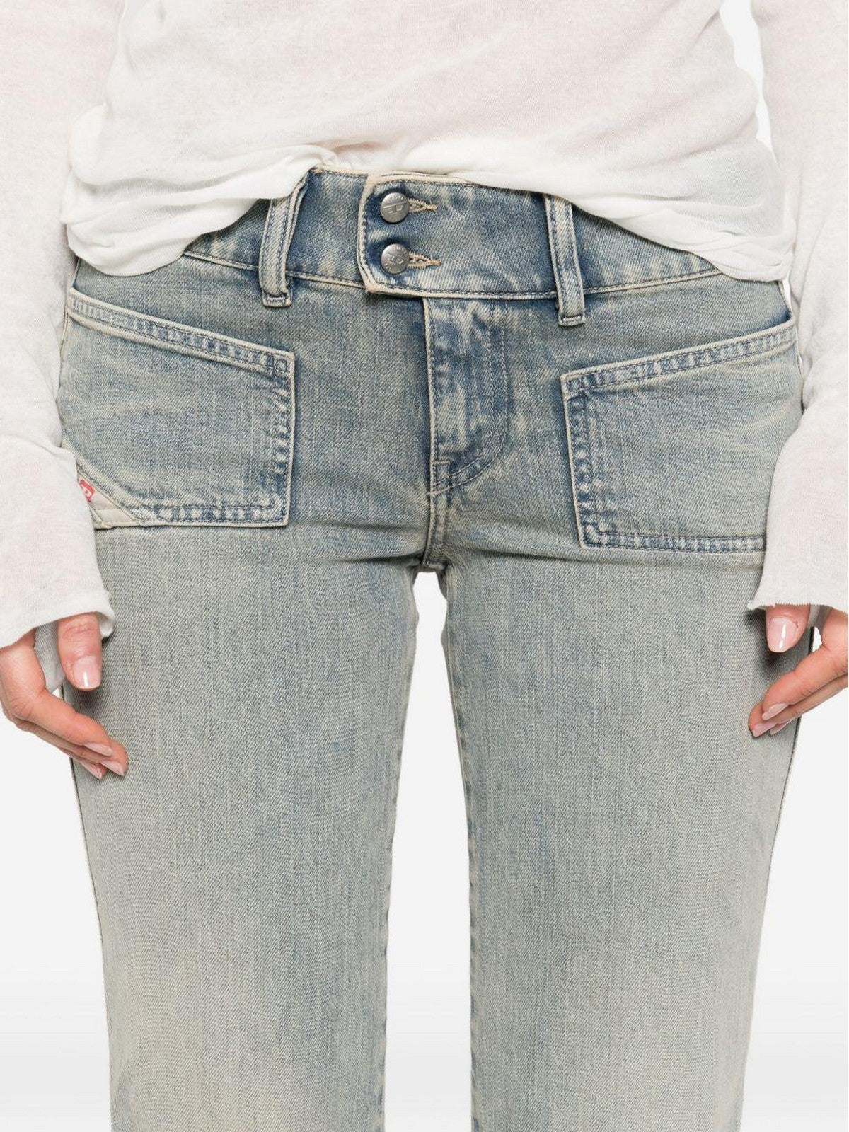 DIESEL Jeans Donna D-HUSH L.32 PANTALONI A13820 09N33 01 900 - DENIM gioboutiqueweb