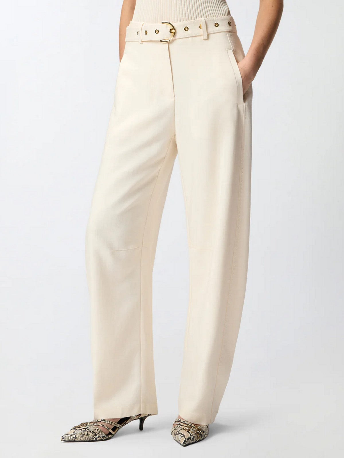 PINKO Pantalone Donna LEXY PANTALONE FRISOTTINO 106492-A2W6 C00 BIANCO CIGNO gioboutiqueweb