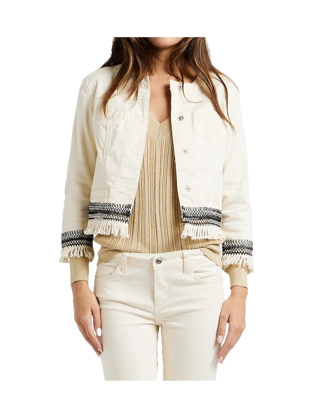 Liu Jo White Jacket Frau MA4297T4033 N9356 Beige
