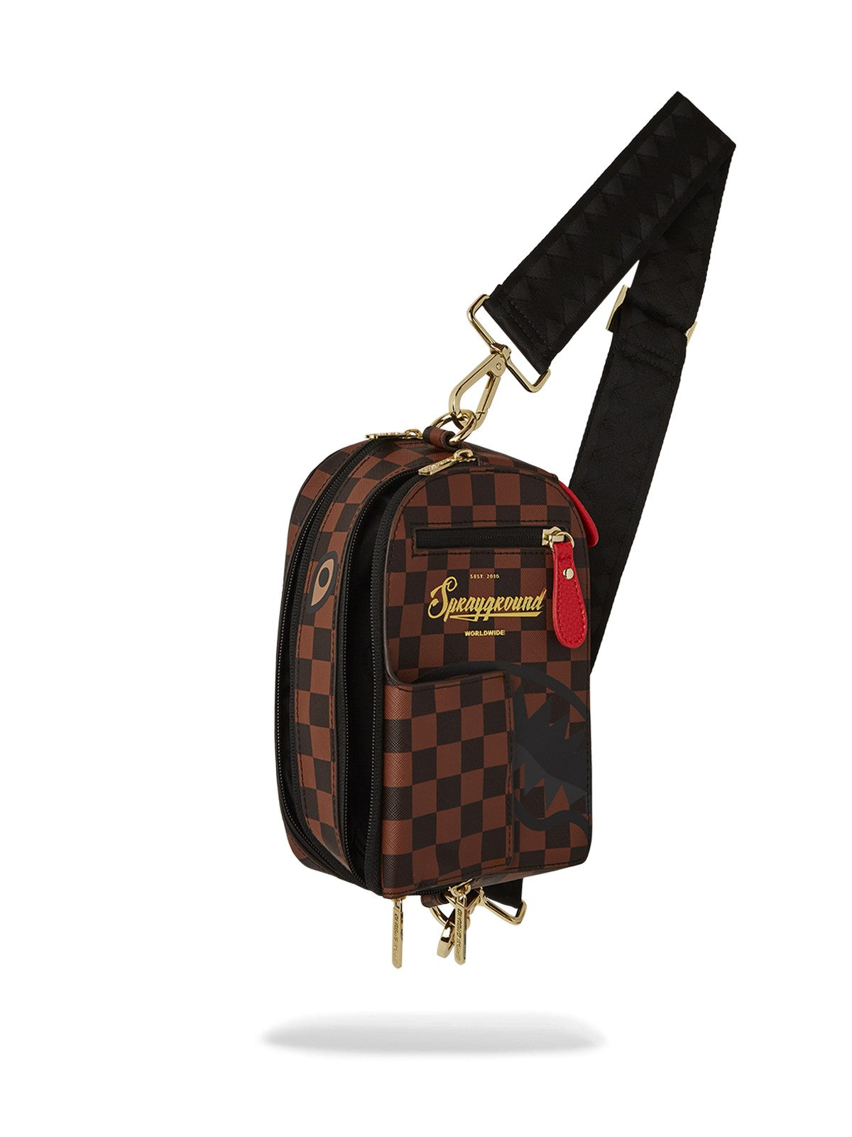SPRAYGROUND Tracolla Uomo TAKEOVER THE THRONE BACKPACK SLING 910B6553NSZ Marrone gioboutiqueweb