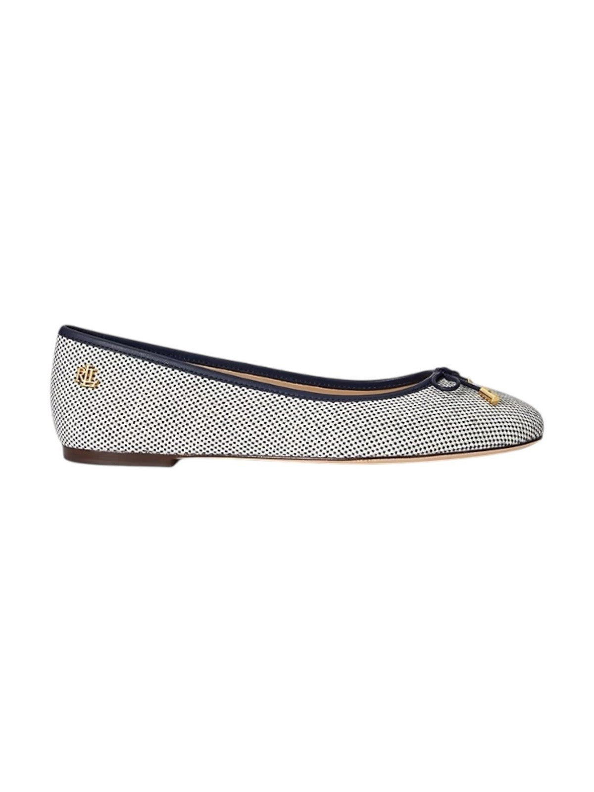 LAUREN RALPH LAUREN Ballerina Donna JAYNA 802P04387 002 NATURAL/RFND NAVY/RFND NAVY