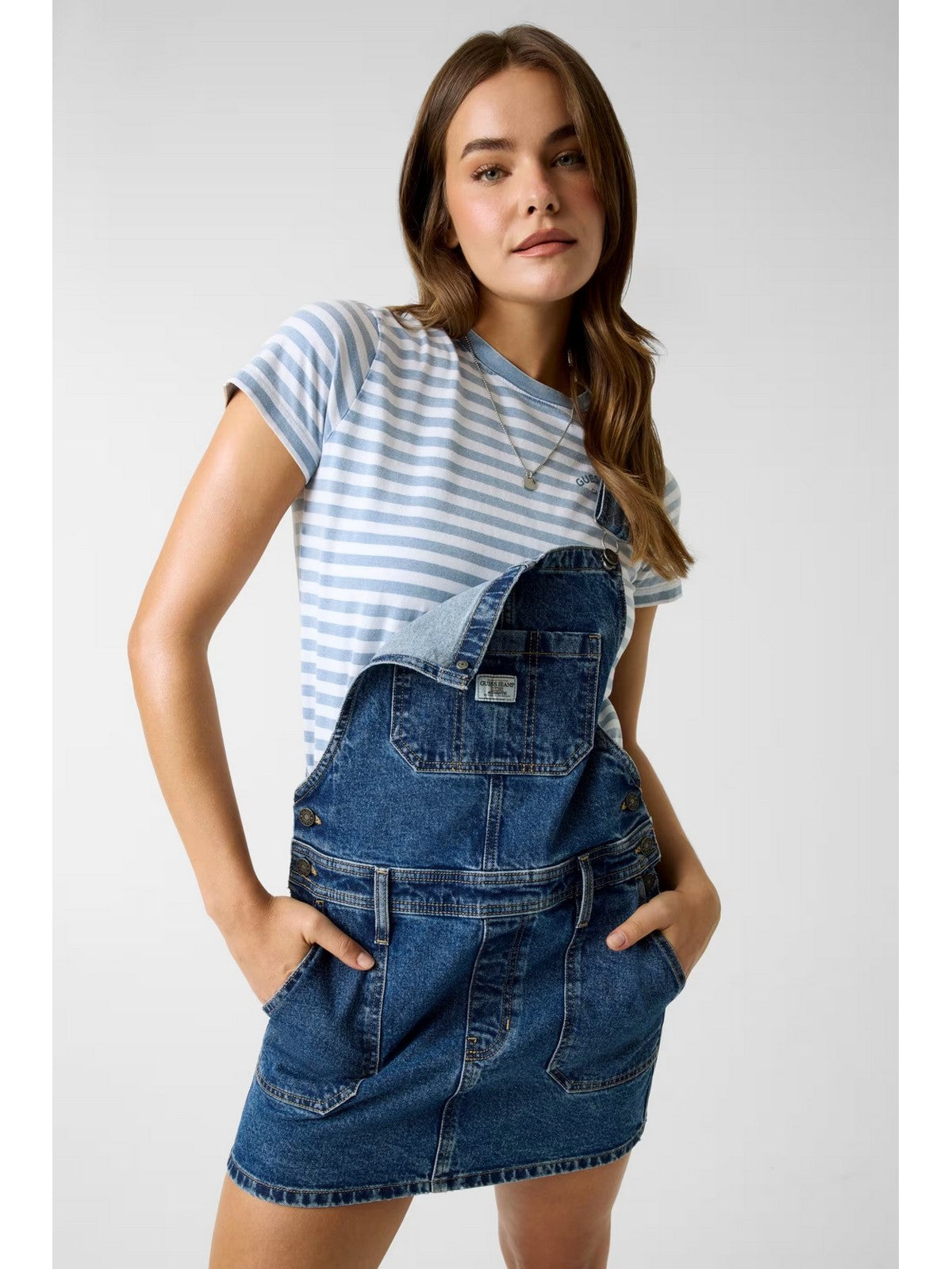 GUESS Abito Donna GJ OVERALL DRESS W6GK25 D5M4O GVMU GJ VEIN MEDIUM USED gioboutiqueweb
