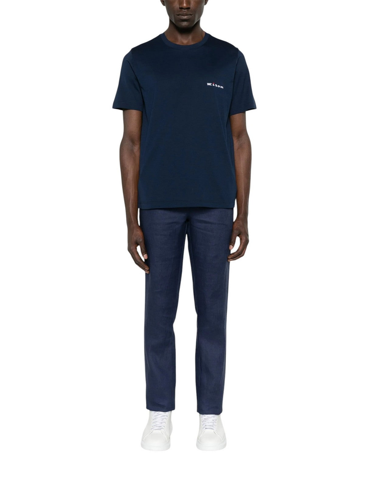 KITON T-shirt Uomo  UMK0717K4000 NAVY BLUE NAVY BLUE gioboutiqueweb