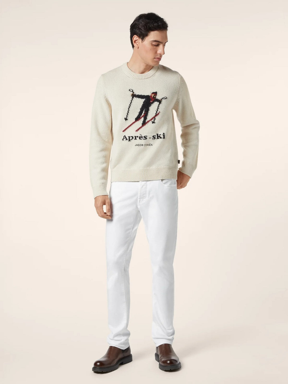 JACOB COHEN Maglione Uomo  JUR_SG019 080 X0013 FL A34 CREAM WHITE