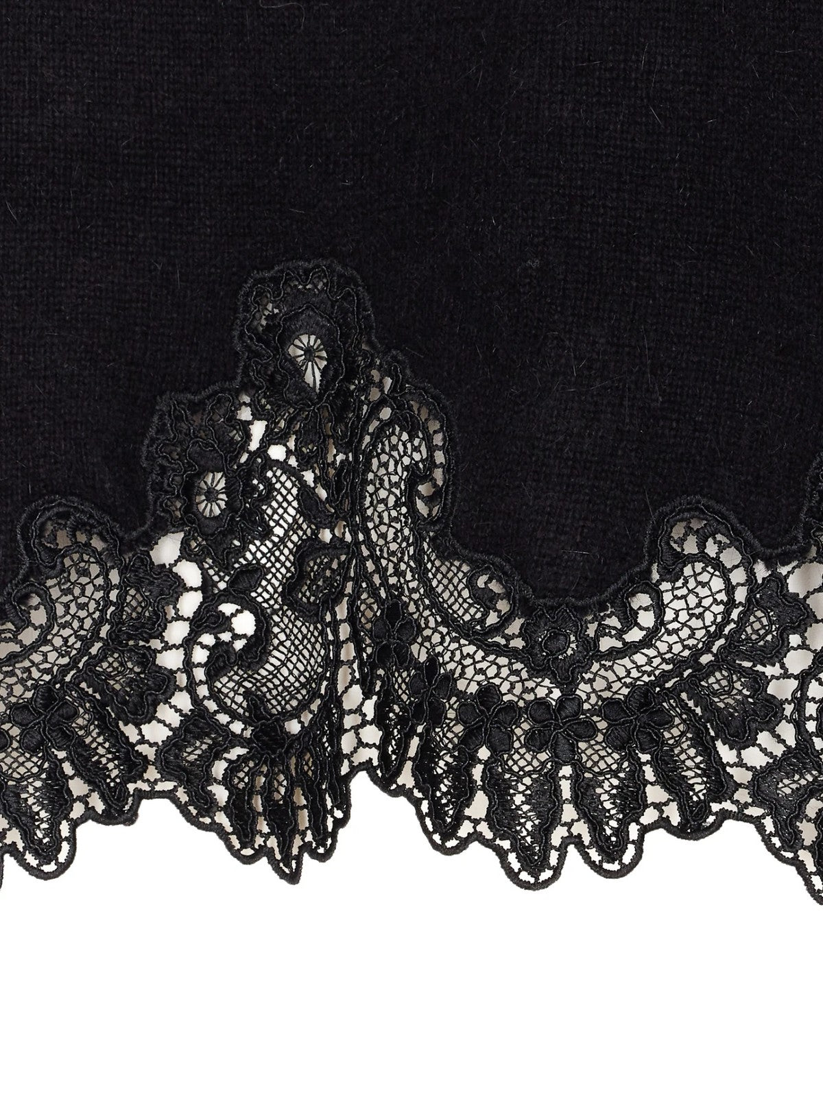 TWINSET Maglione Donna MIX ANGORA & LACE 252TT3381 00006 Nero gioboutiqueweb