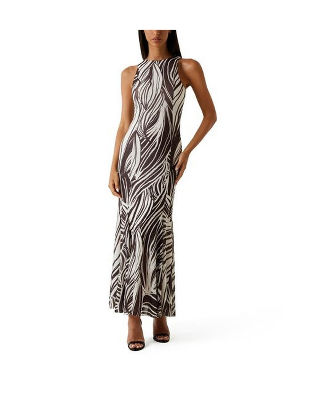 GUESS Abito Donna SL SERAFINA MESH LONG DRESS W6GK13 K2943 PMIC WILD ESCAPE PRINT gioboutiqueweb