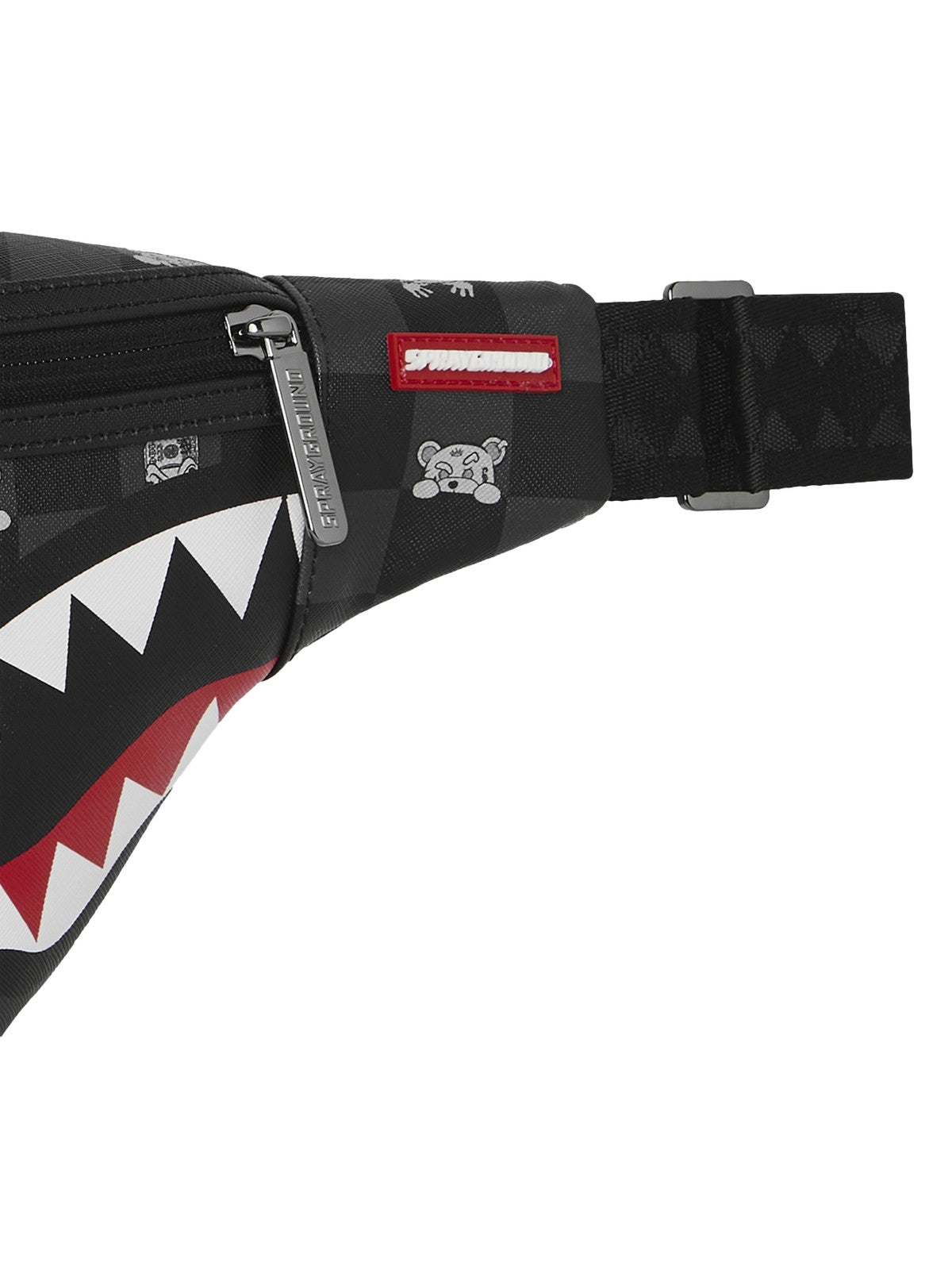 SPRAYGROUND Marsupio Unisex adulto GRAY PEEKING CHARACTER CHECK SAVVY CROSSBODY 910B8912NSZ Nero
