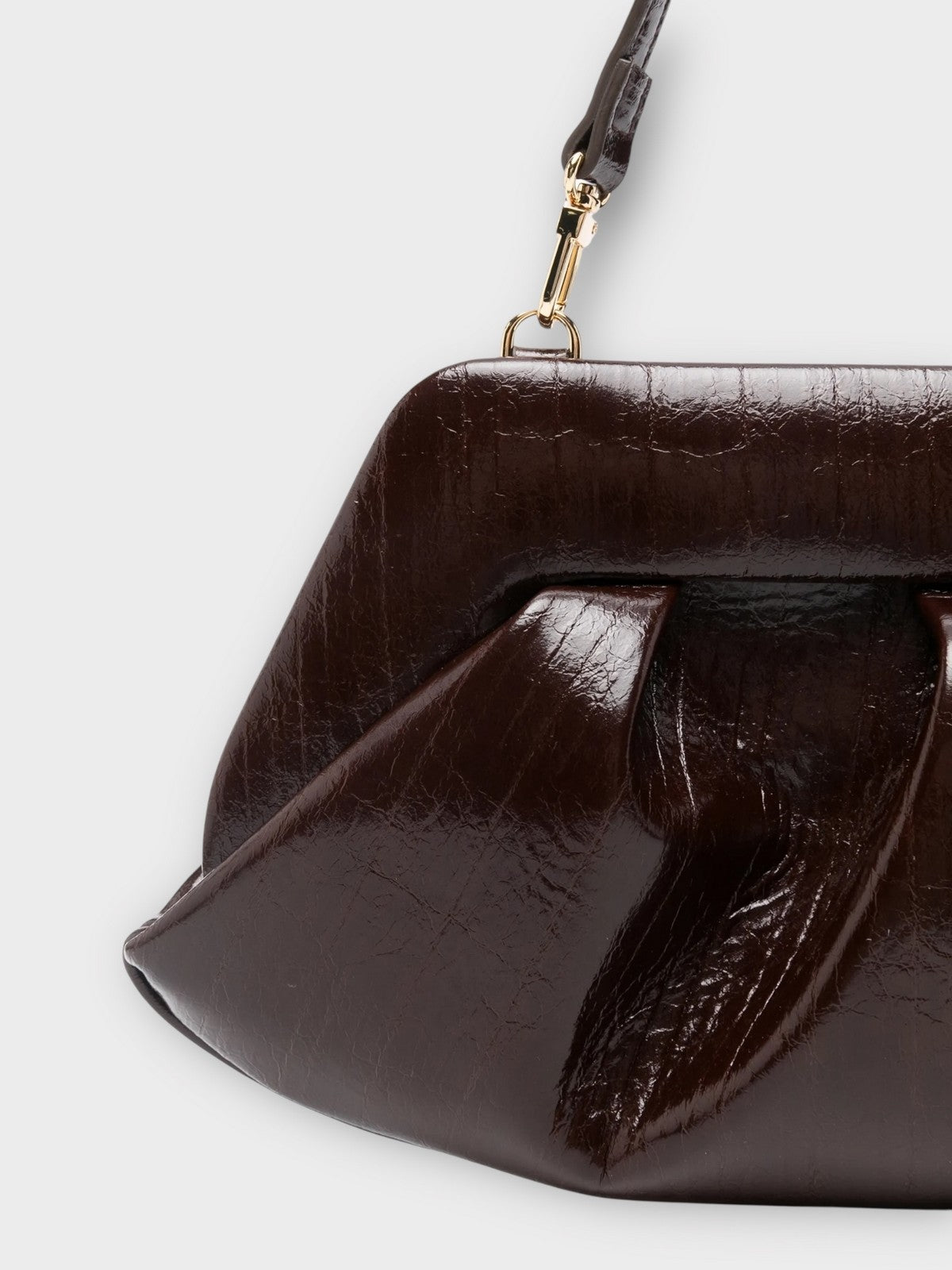 THEMOIRè Borsa Donna BIOS BAGUETTE RIGATO VEGAN FABRIC 261WTMBB0ORVF CHOCOLATE PLUM gioboutiqueweb