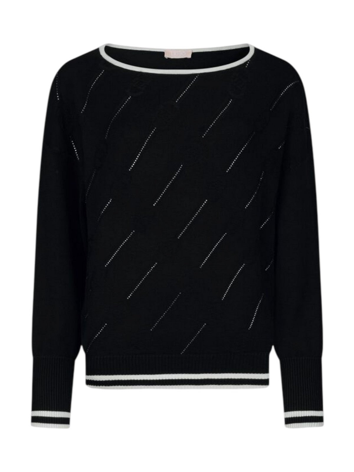 LIU JO SPORT Maglione Donna  TF5206MS63L 03N66 Nero/bianco latte