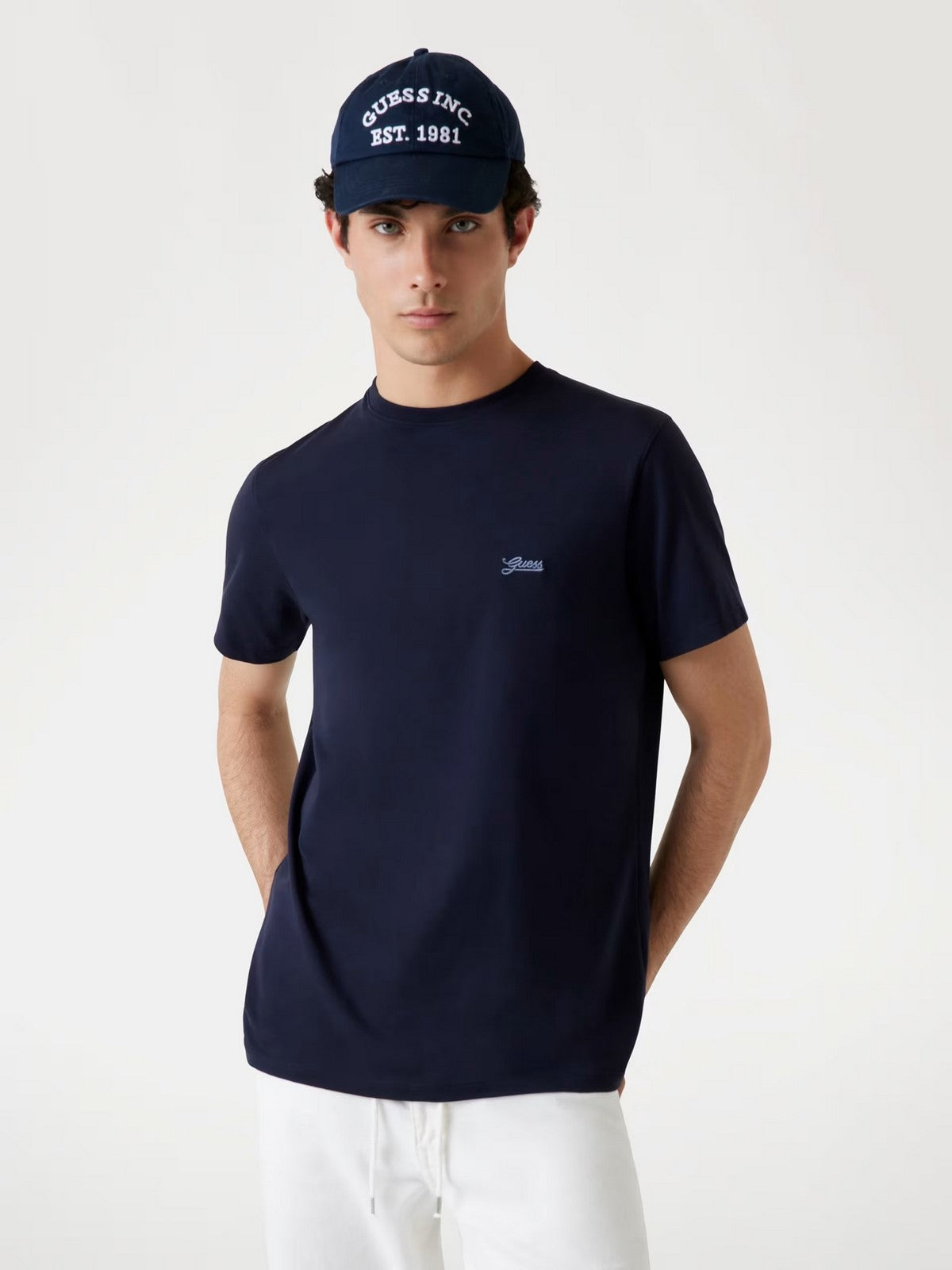GUESS T-shirt Uomo SS CN BASIC PIMA TEE M4GI70 KC9X0 G7V2 SMART BLUE gioboutiqueweb