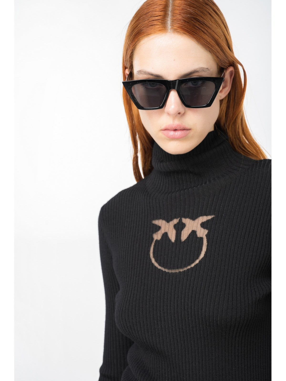 Pinko Maglione Woman Turtle Strike Lanna Logo in 102020-A18m Z99 Black
