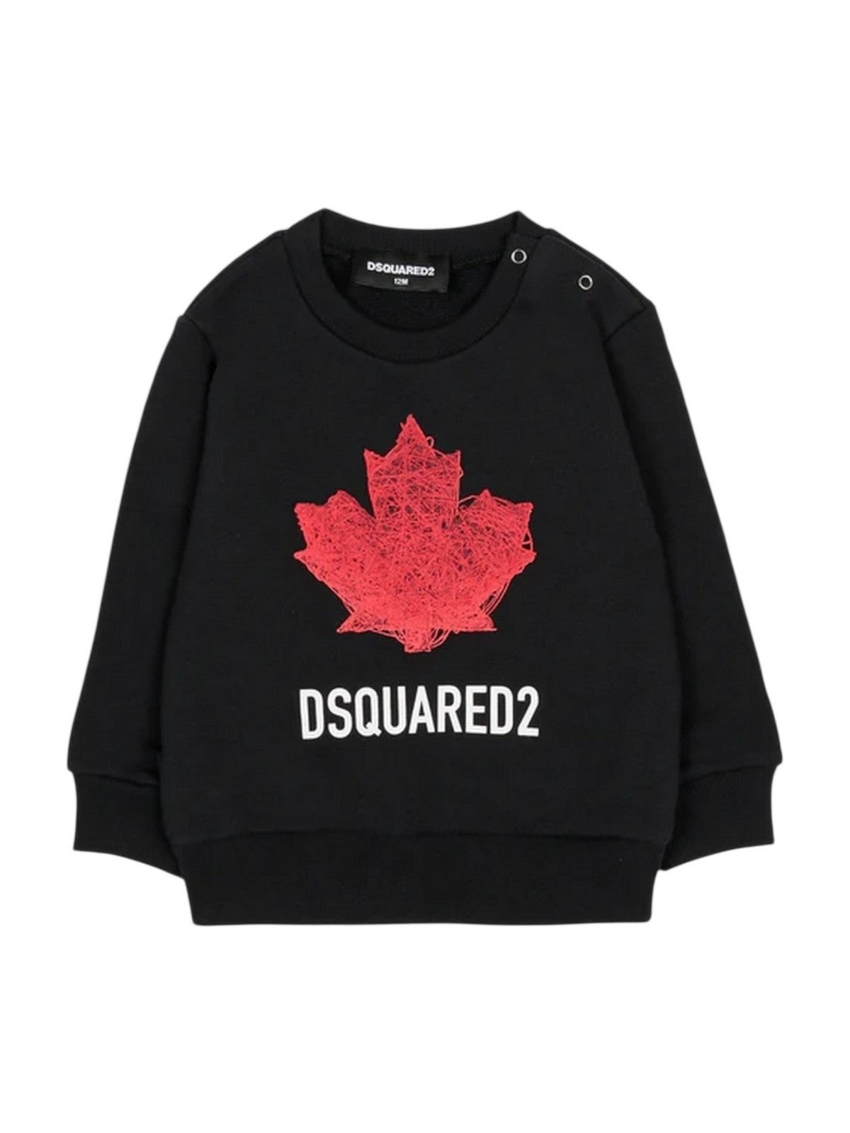 DSQUARED2 KIDS Felpa Unisex bambino  DQ3279 D0AGW DQ900 BLACK gioboutiqueweb