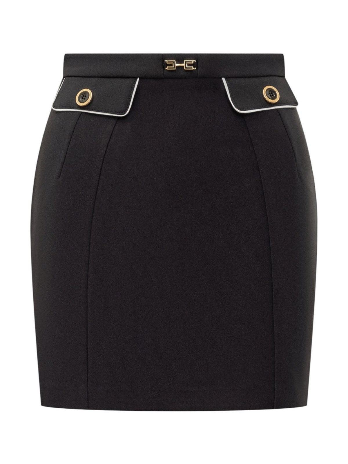 ELISABETTA FRANCHI Gonna Donna  GOT0351E2-685 Nero gioboutiqueweb