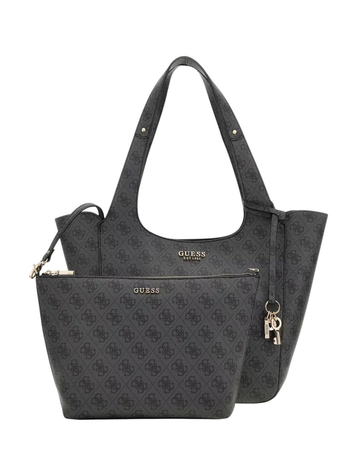 GUESS Borsa Donna CALISTA 2 IN 1 TOTE HWSG73 34220 CLO COAL LOGO gioboutiqueweb