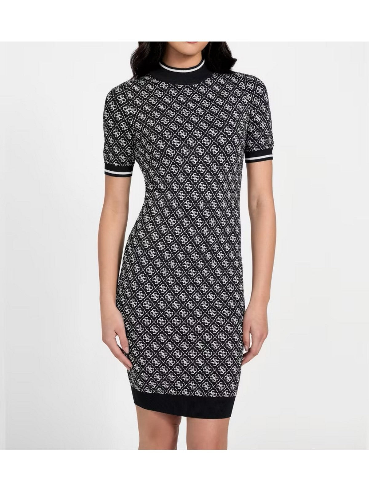 GUESS Abito Donna SS LISE 4G LOGO SWTR DRESS W3YK39 Z37K0 FBCF SMART BLUE AND CREAM gioboutiqueweb