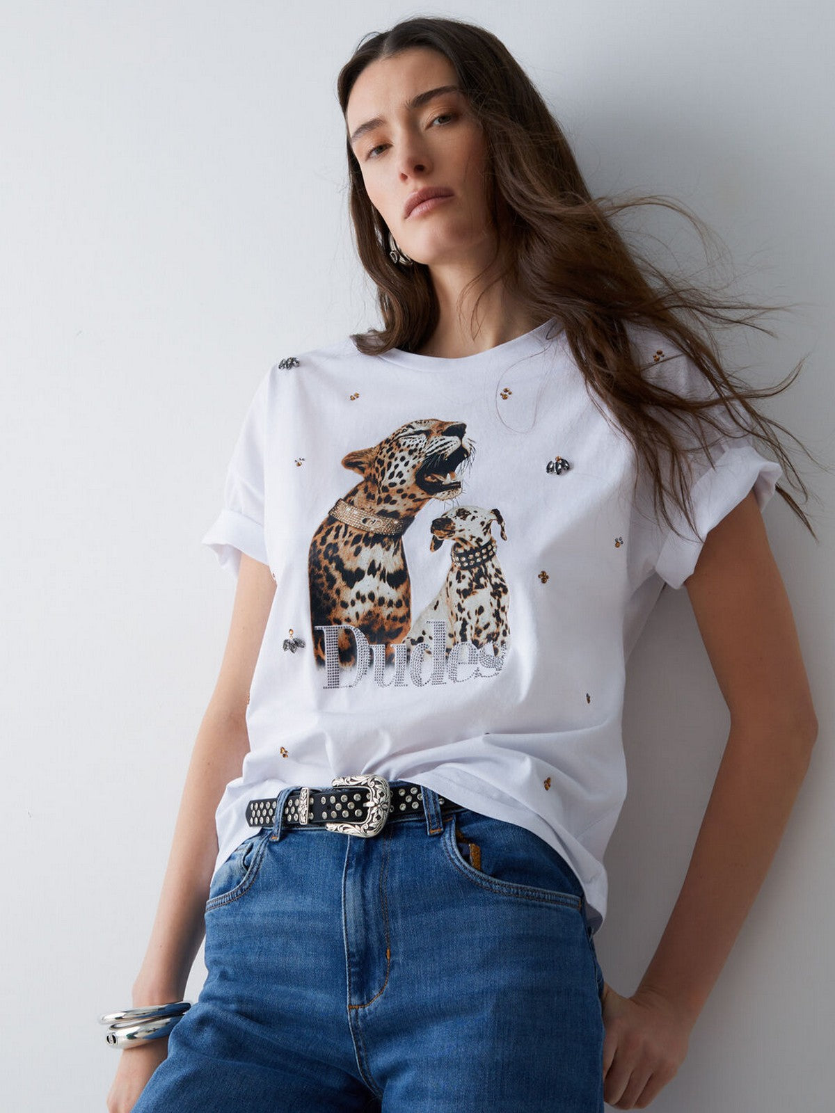 LIU JO WHITE T-shirt Donna  WA6331JS904 P9272 Bianco dudes LiuJo gioboutiqueweb