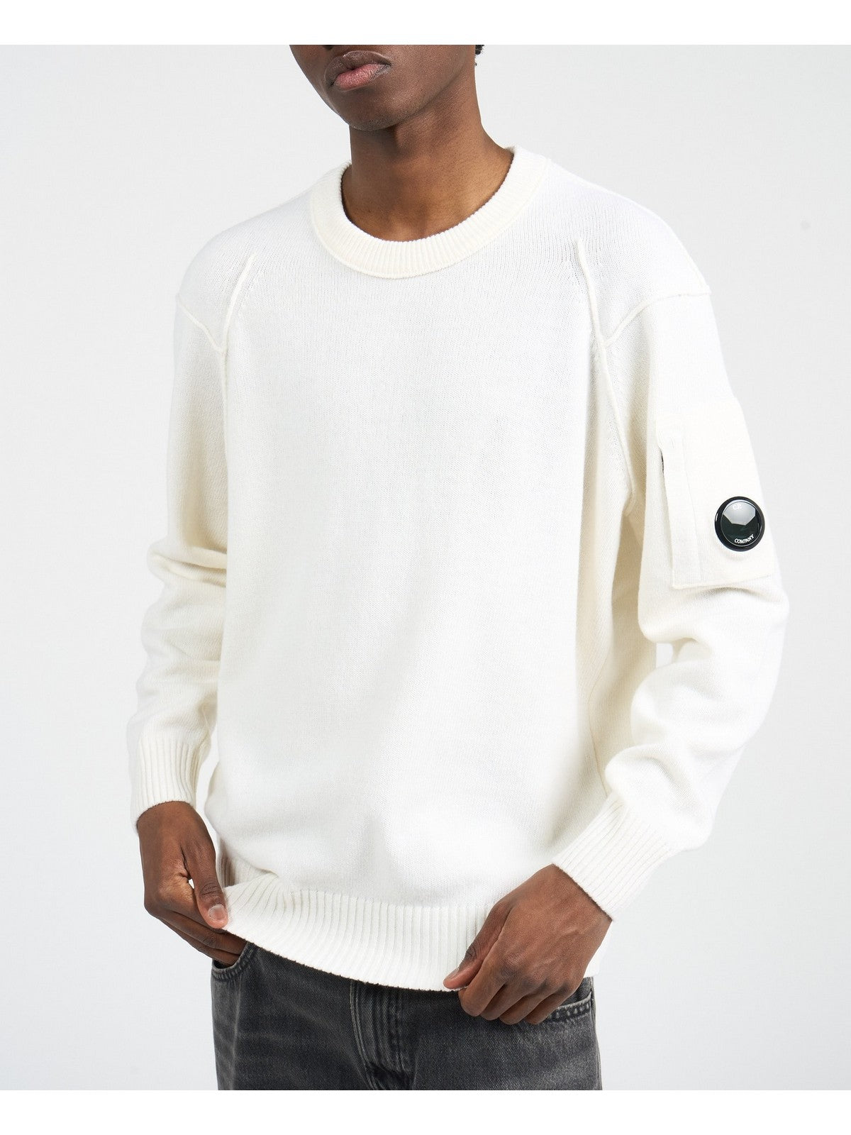 C.P. COMPANY Maglione Uomo  RFCMKN707A110149A 103 103 - GAUZE WHITE gioboutiqueweb