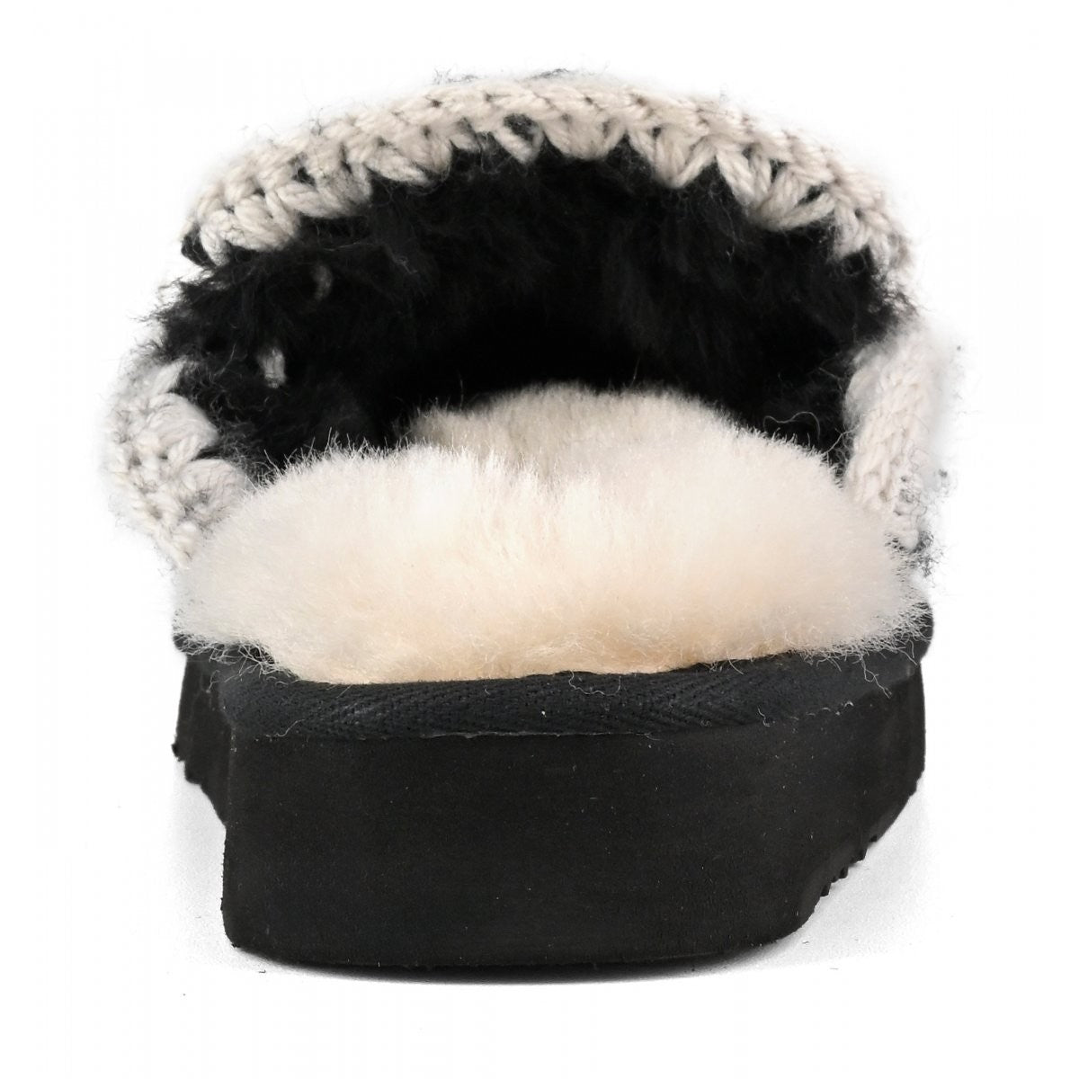 MOU Ciabatta Donna Eskimo slipper MU.FW101125A BKWHI BLACK/WHITE gioboutiqueweb