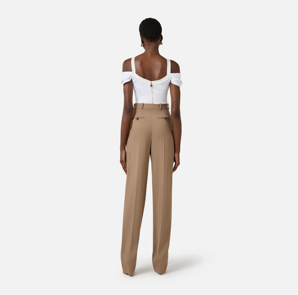 ELISABETTA FRANCHI Pantalone Donna  PA17661E2 229 ARGILLA gioboutiqueweb