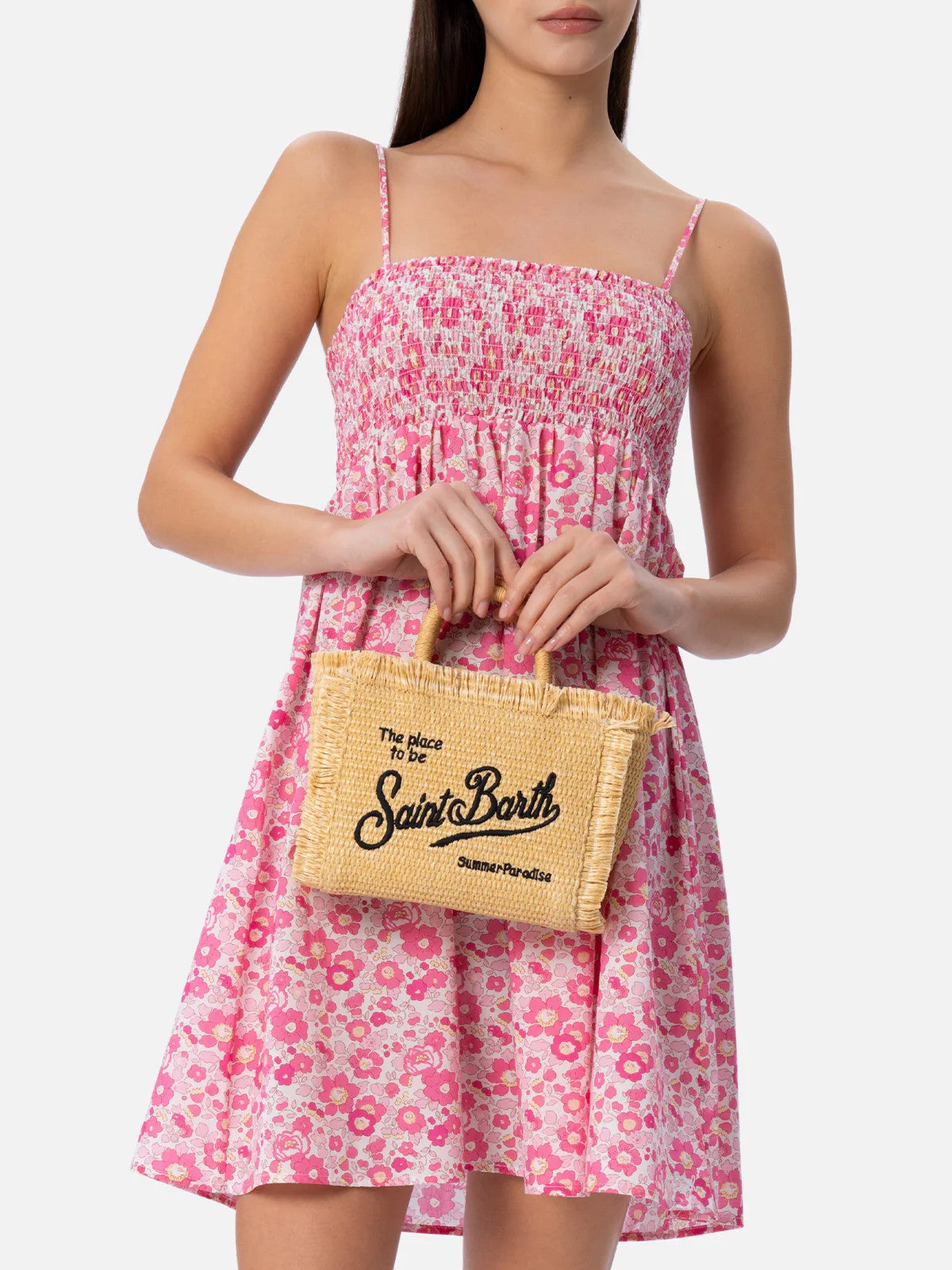 MC2 SAINT BARTH Borsa Donna  VANITY MINI STRAW N 00421L 1100 EMB gioboutiqueweb