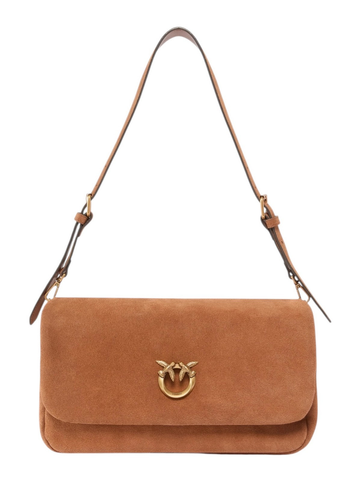 PINKO Borsa Donna CLICK SOFT HORIZONTAL HANDLE C 106178-A0F6 L17Q MARRONE - LEONE-ANTIQUE GOLD gioboutiqueweb
