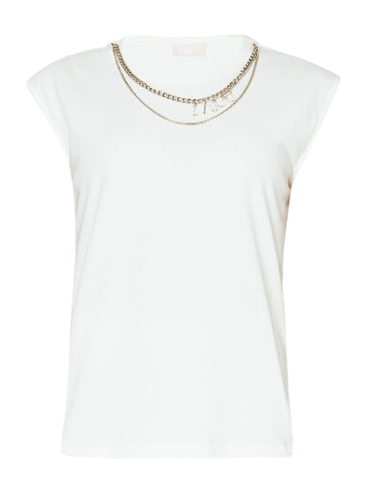 Liu Jo White T-shirt and pole Woman W4016J5003 Q9998 White