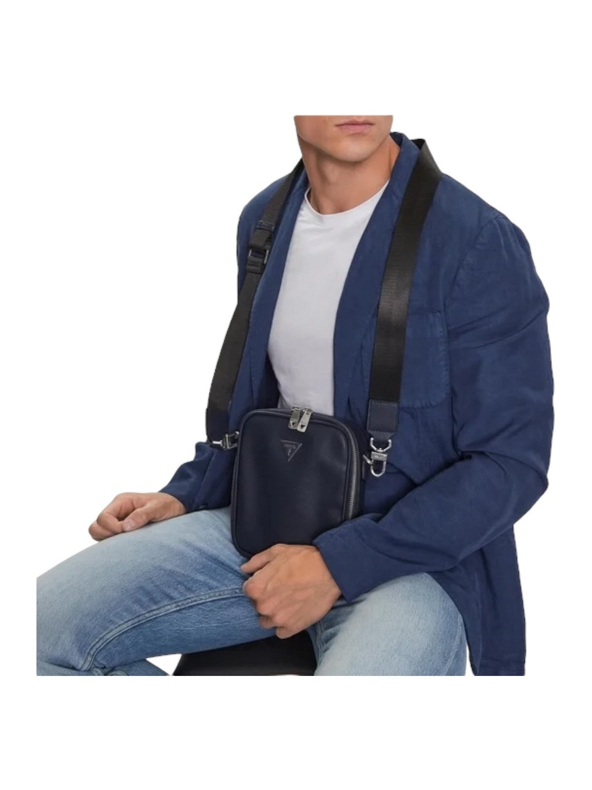 GUESS Tracolla Uomo  HMECSA P3254 BLU Blu gioboutiqueweb