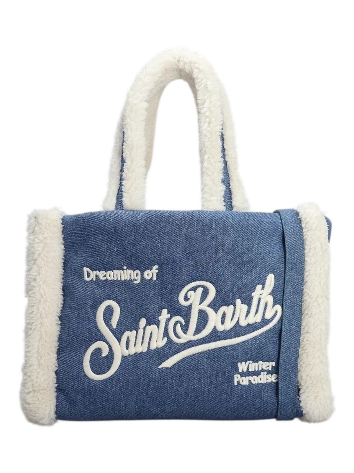 MC2 SAINT BARTH Borsa Donna  COLETTE SHEARLING 01473I DENIM 12 EMB gioboutiqueweb