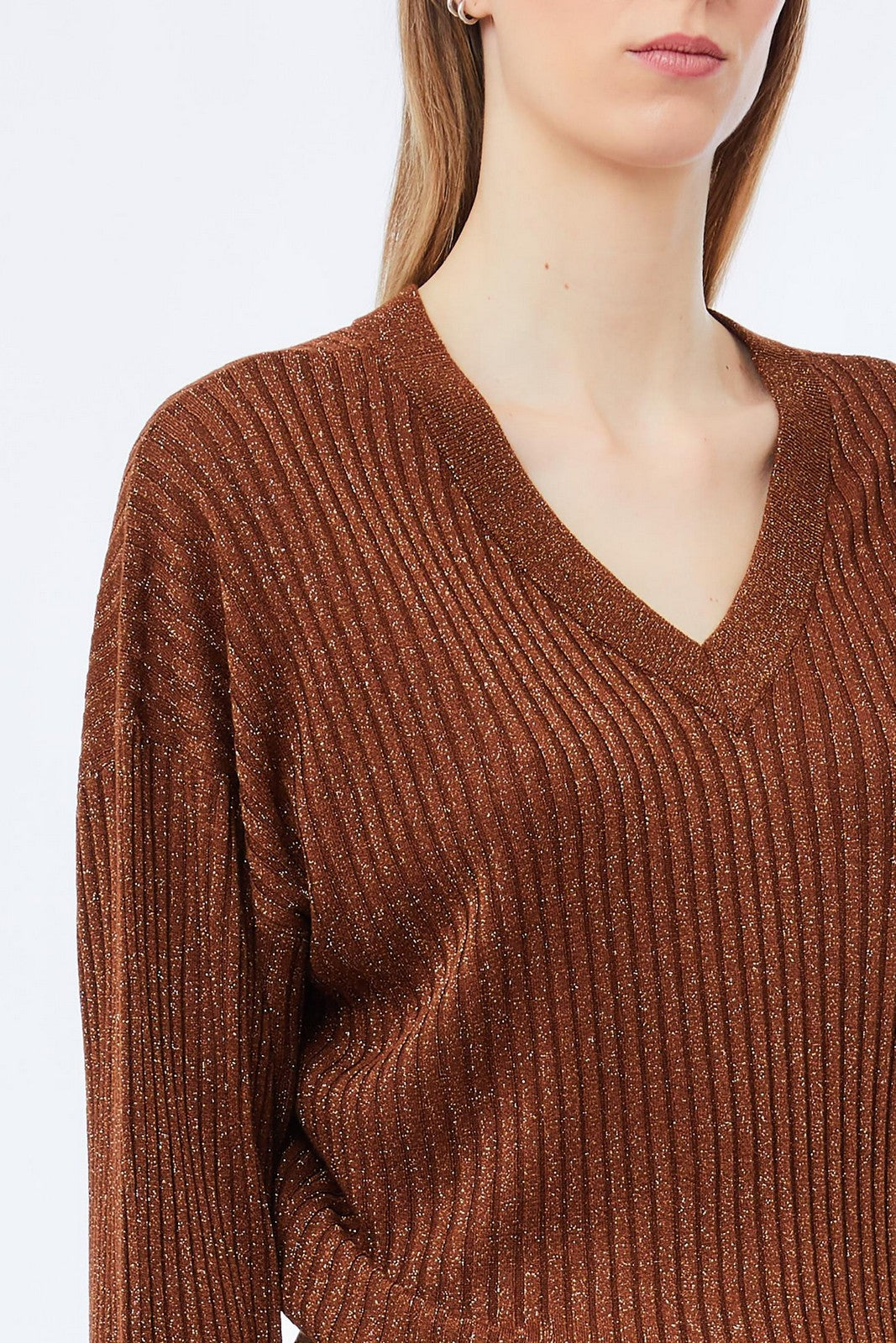 LIU JO WHITE Maglione Donna  MF5390MS46J A4305 Toasted coconut met