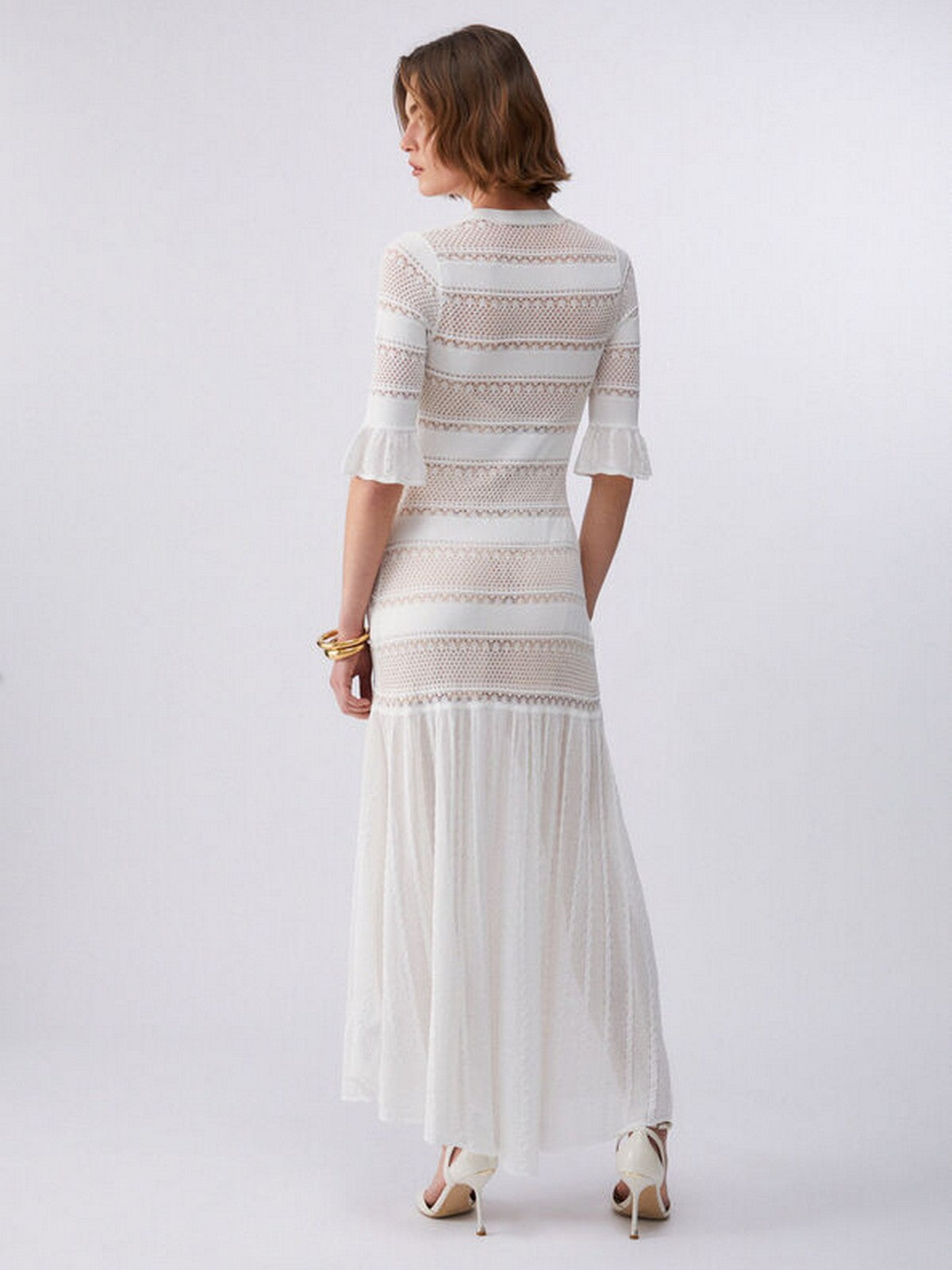 LIU JO BLACK Abito Donna  CA6242MS55N P9636 Gleam white gioboutiqueweb