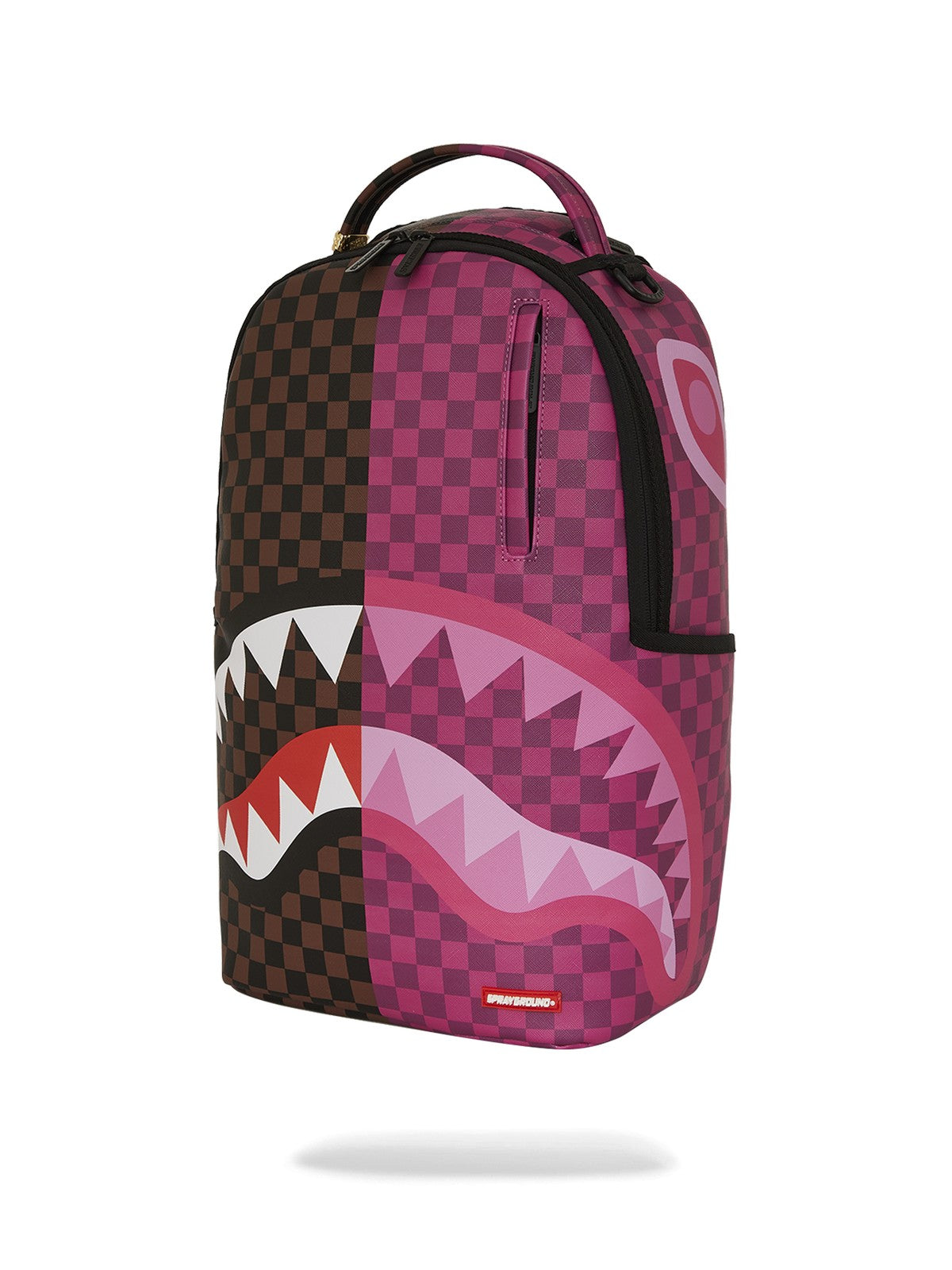 SPRAYGROUND Zaino Uomo SPLIT SIP PINK CHECK DLXSV BACKPACK 910B6286NSZ MARRONE/ROSA gioboutiqueweb
