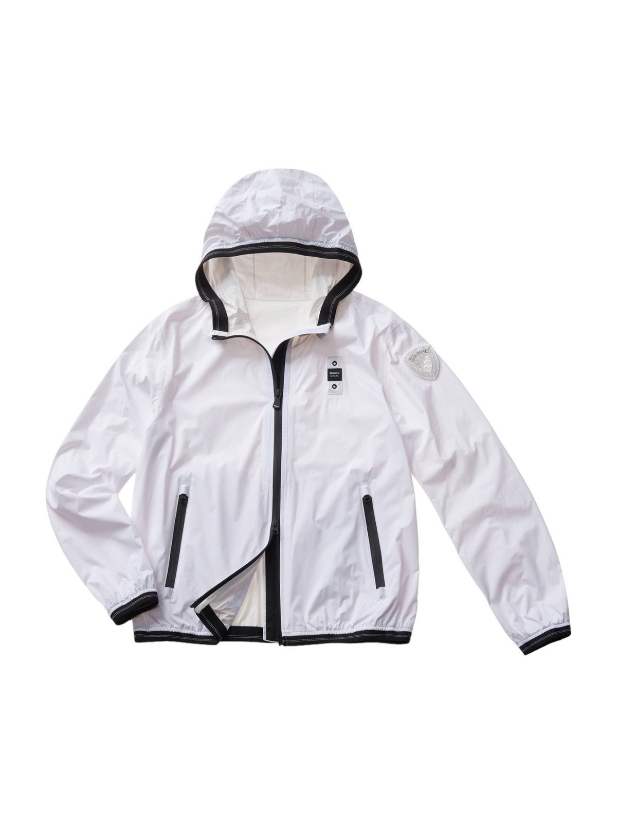 Blauer Jacke Frau 24SBLDC11048 006007 100 Weiß