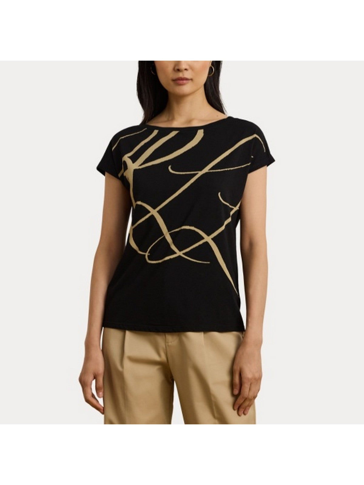 LAUREN RALPH LAUREN T-shirt Donna GRIETA 200748765 002 Nero gioboutiqueweb