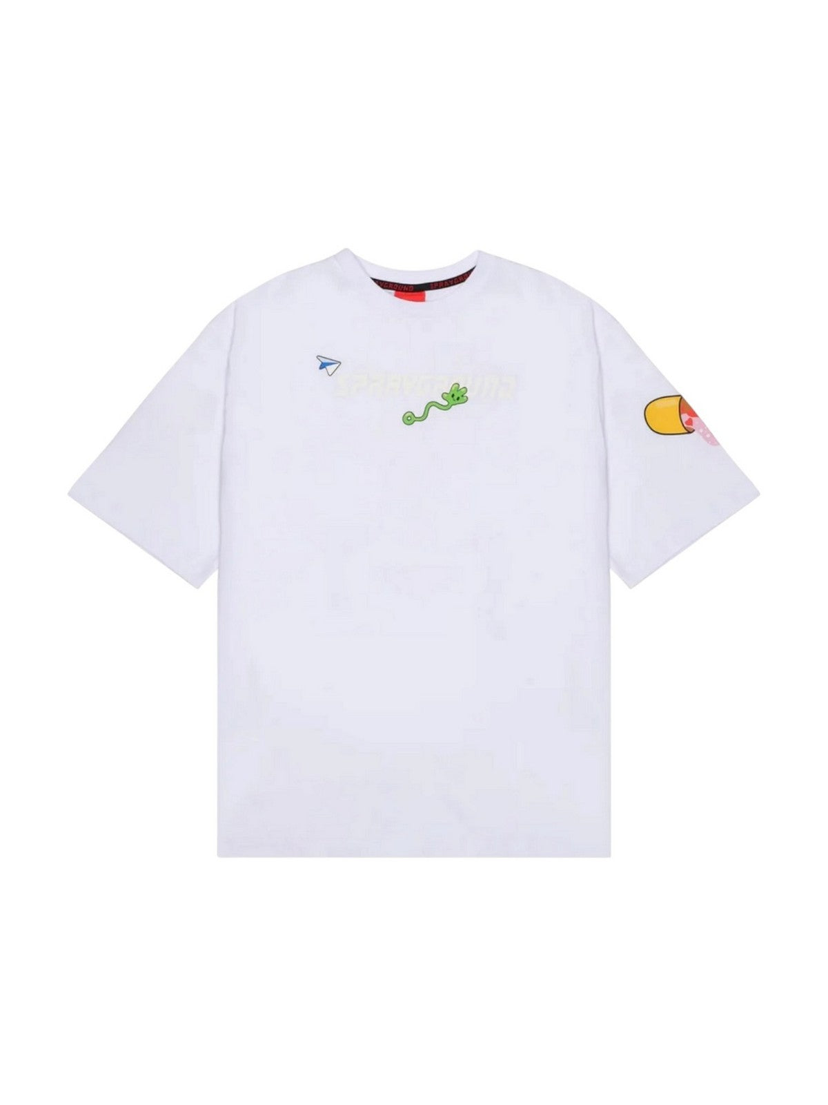 SPRAYGROUND T-shirt Uomo WTF SKULL VOER T-SHIRT SP861WHT WHITE