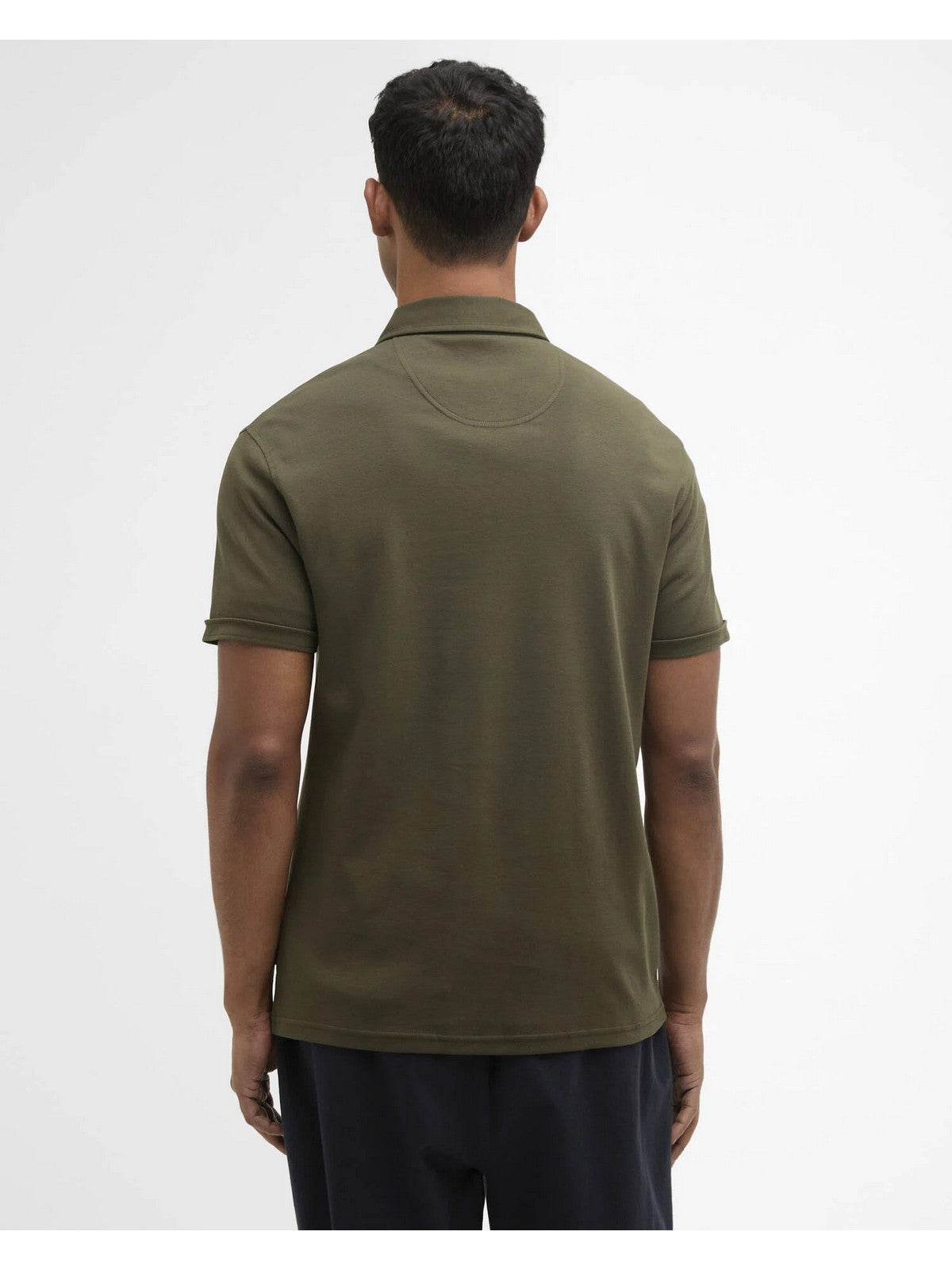 BARBOUR Polo Uomo PREMIUM CORPATCH TAILORED POLO MML1496 OL71 DARK OLIVE gioboutiqueweb