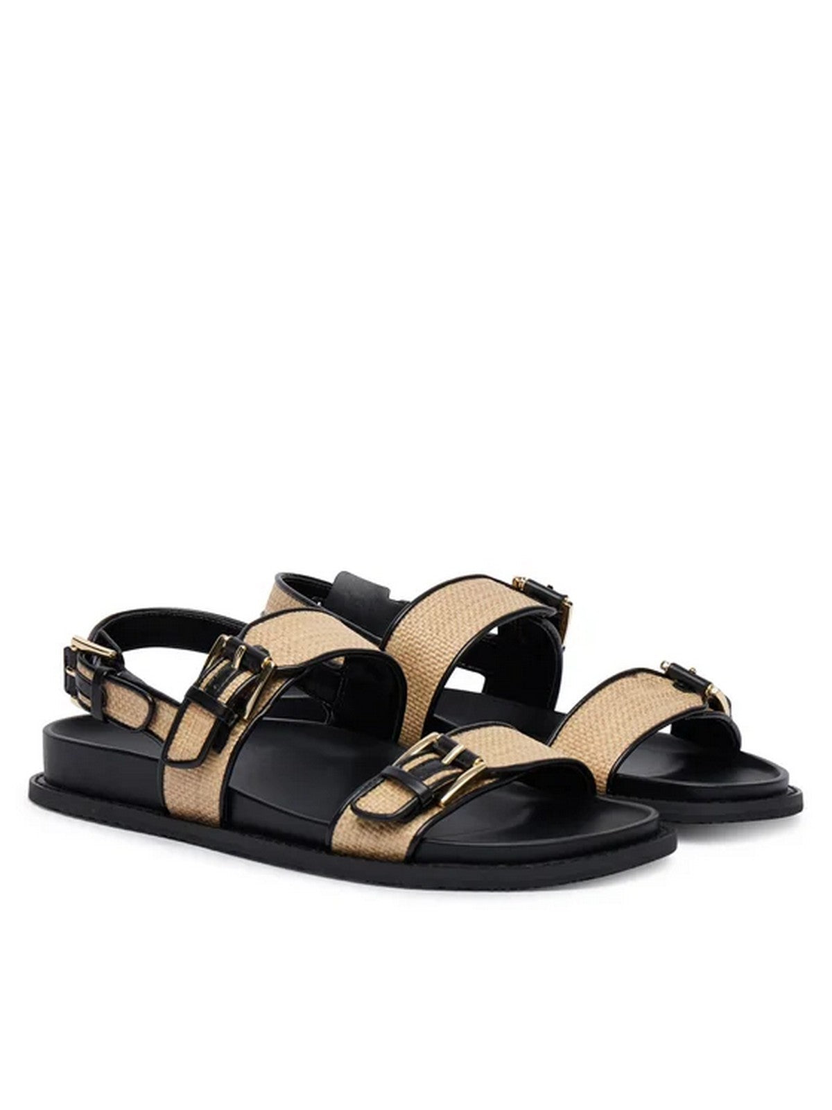 MICHAEL KORS Sandalo Donna NIA FLAT SANDAL 40S6NIFS1D 001 BLACK gioboutiqueweb