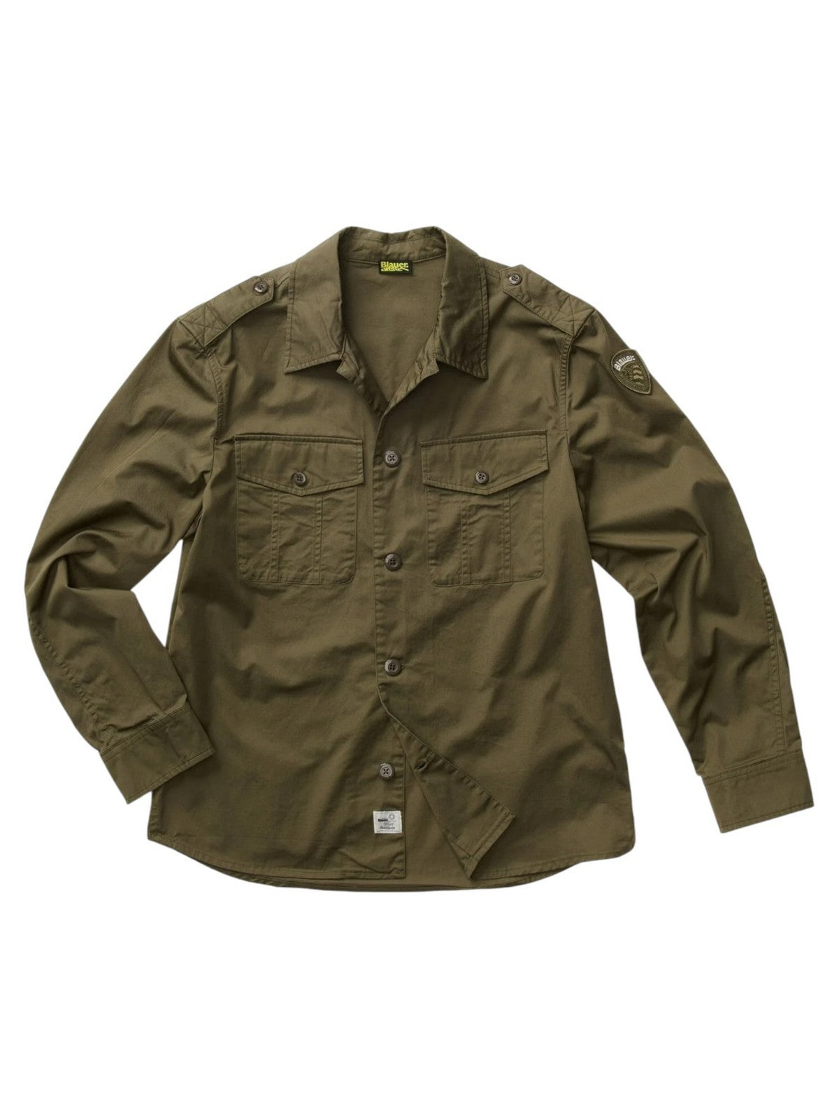 BLAUER Camicia Uomo LANGLEY 26SBLUS01358 007499 60H GREEN 60H