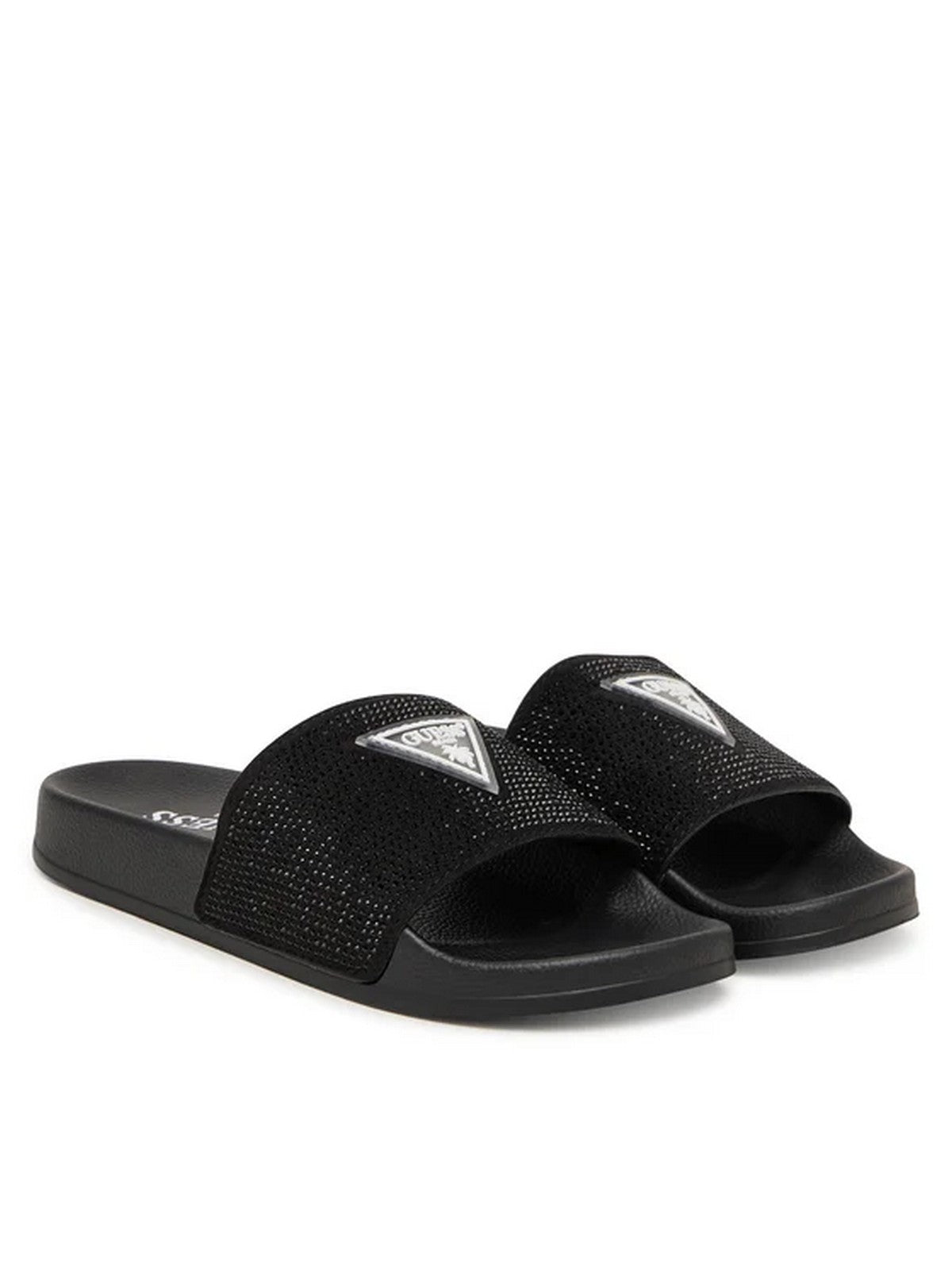 GUESS BEACHWEAR Ciabatta Donna BEACH SLIPPERS W/ RHINESTONES E6GZ16 BB00F JBLK Jet Black A996