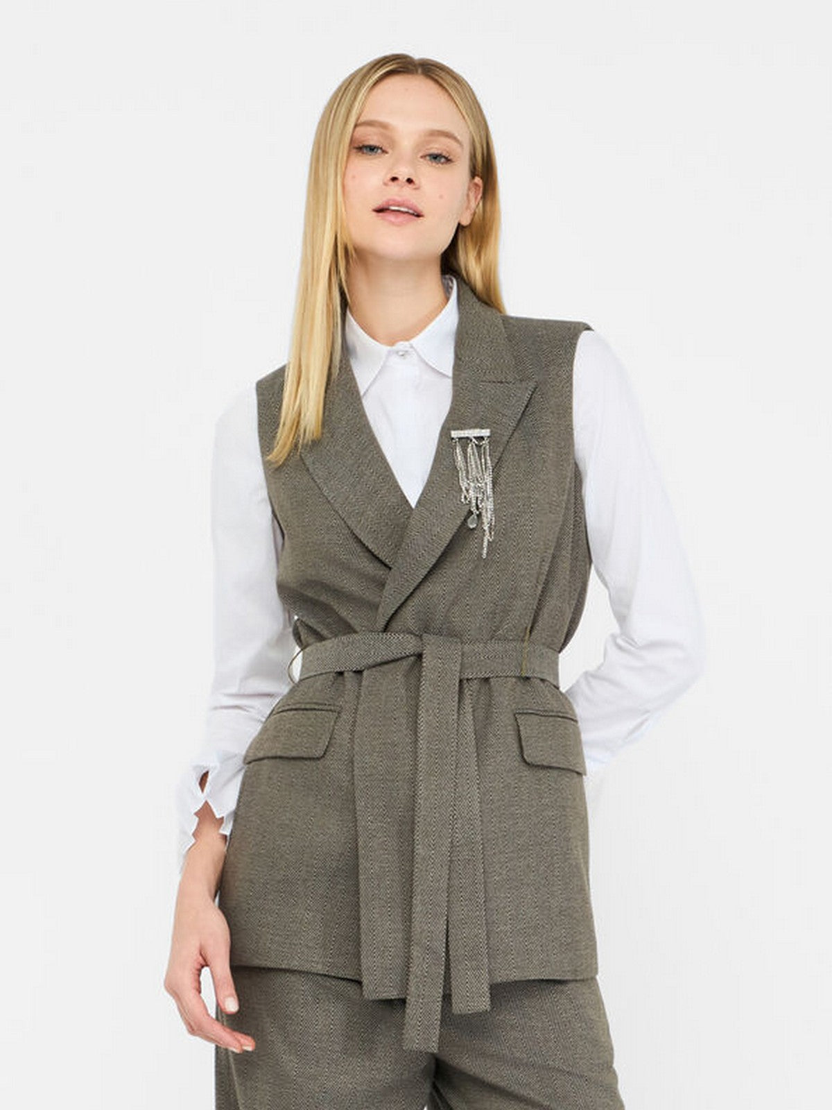 LIU JO BLACK Gilet Donna  CF5259T054A M9770 Resca pino