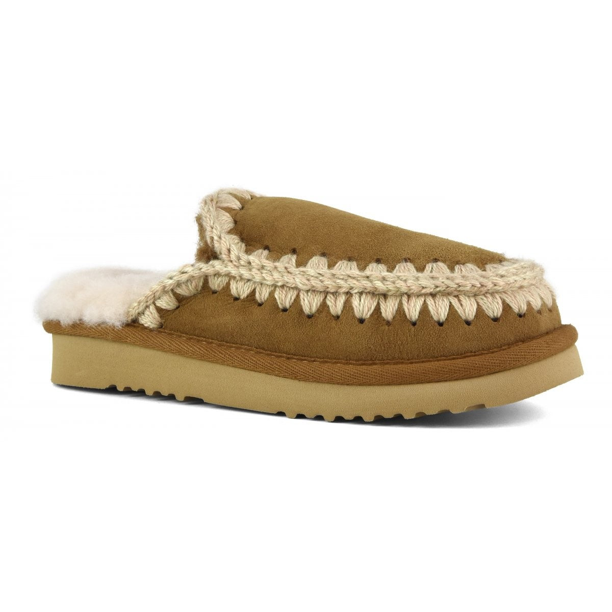 MOU Ciabatta Donna Eskimo slipper MU.FW101125A COG COGNAC gioboutiqueweb