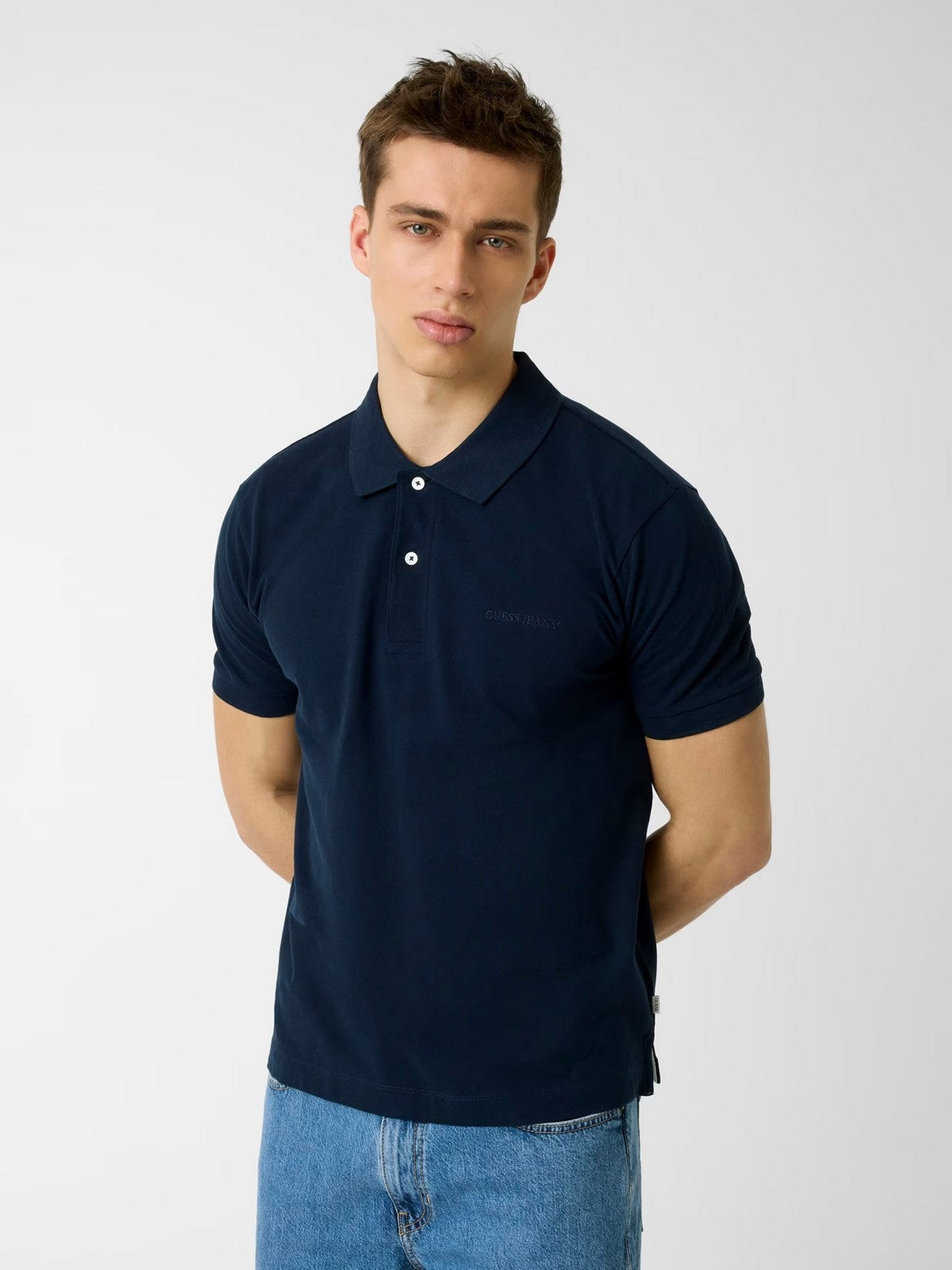 GUESS Polo Uomo GJ SS EMBRO LOGO POLO M4BP29 KCJV1 A71W DARING OCEAN gioboutiqueweb
