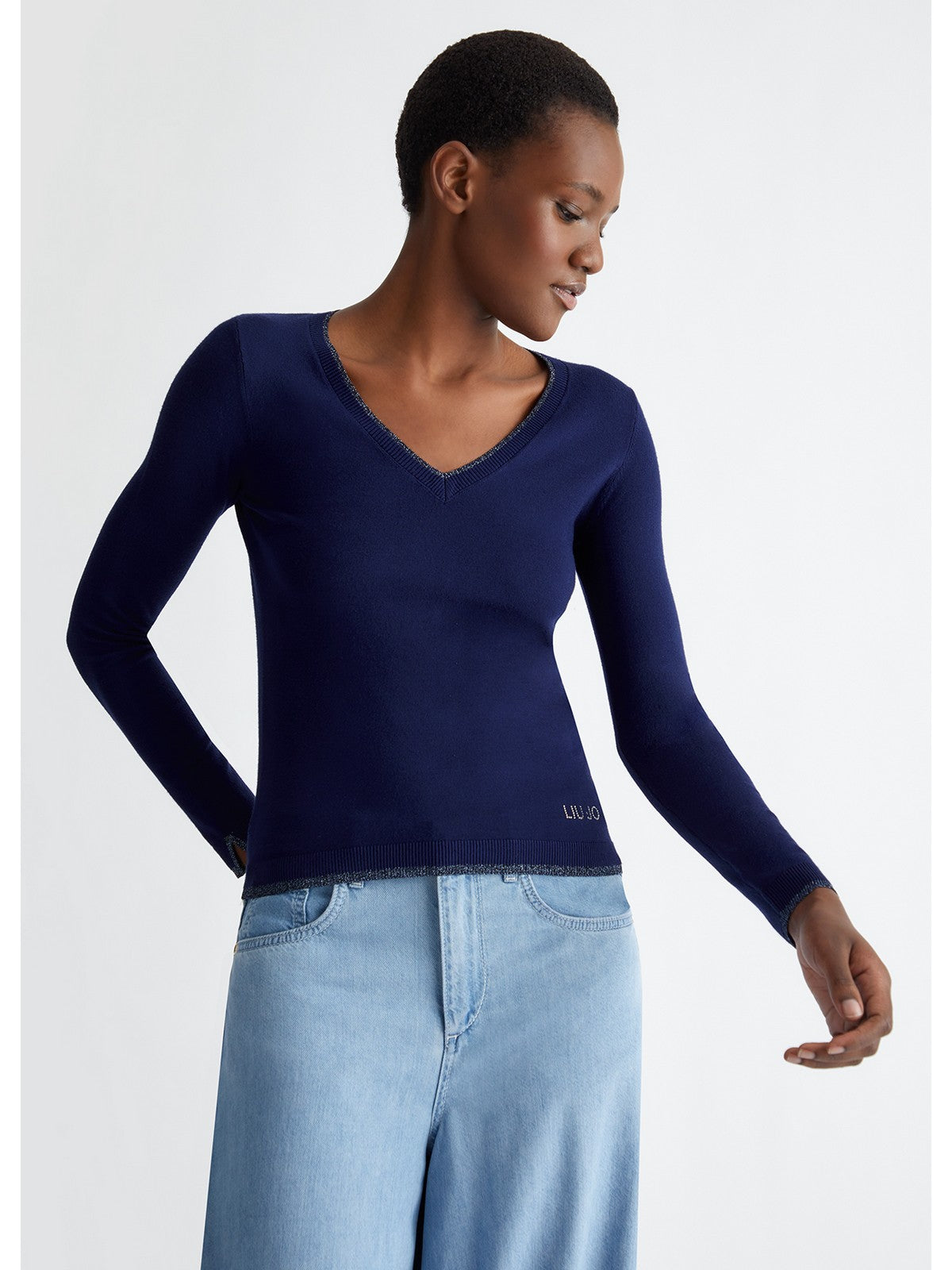 LIU JO WHITE Maglia Donna  MA4073MS49I 93831 Blu gioboutiqueweb