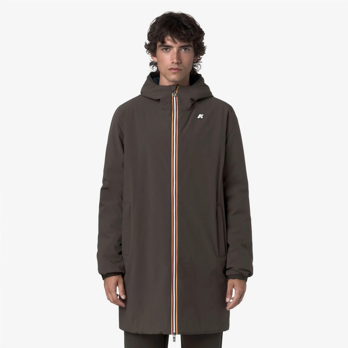 K-WAY Giubbino Uomo JACOB ST WARM DOUBLE K6128WW B3A Black Olive - Blue D gioboutiqueweb