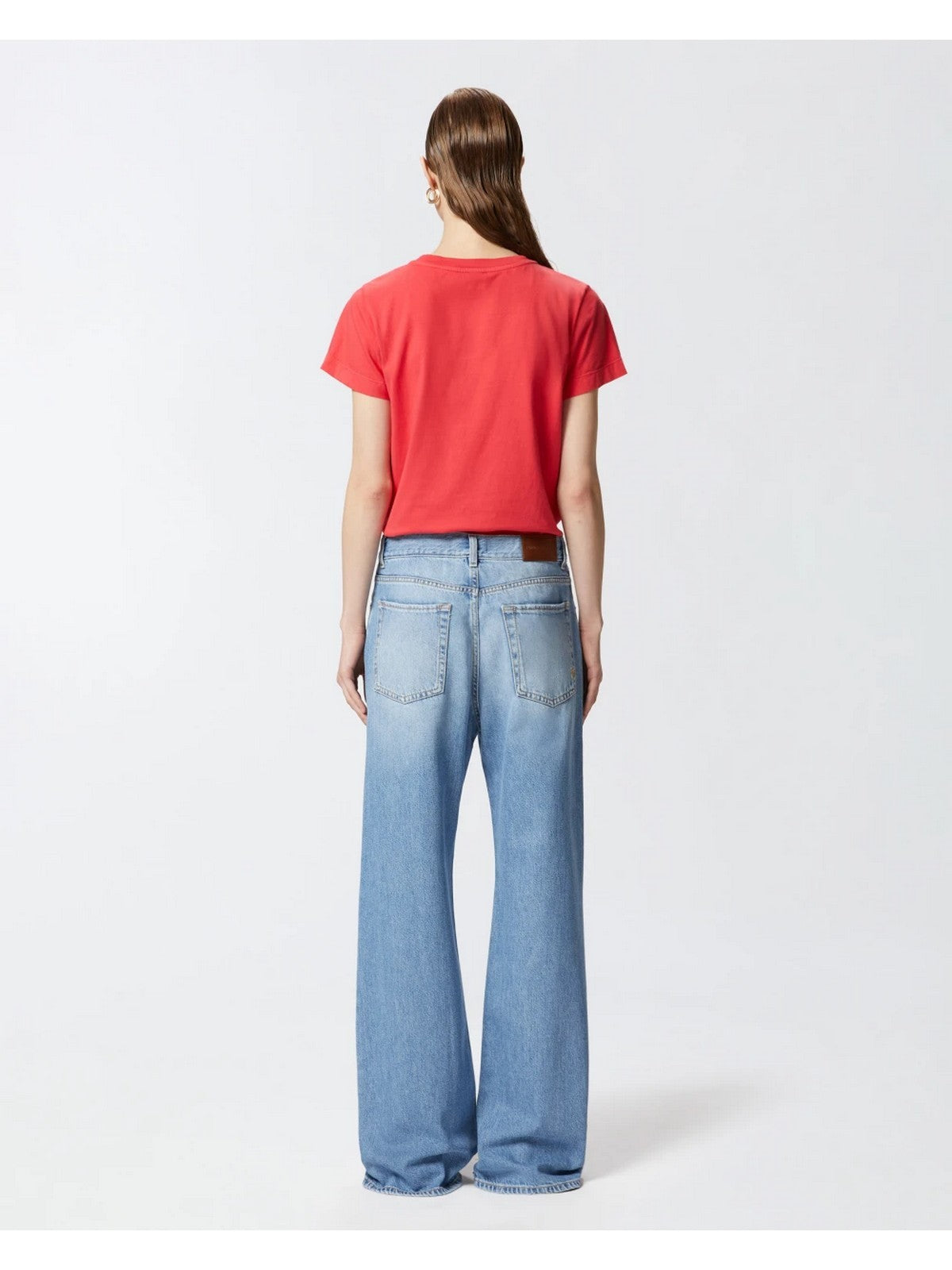 PINKO T-shirt Donna BASICO T-SHIRT JERSEY OLD WASH 100373-A228 O57 Rosso gioboutiqueweb
