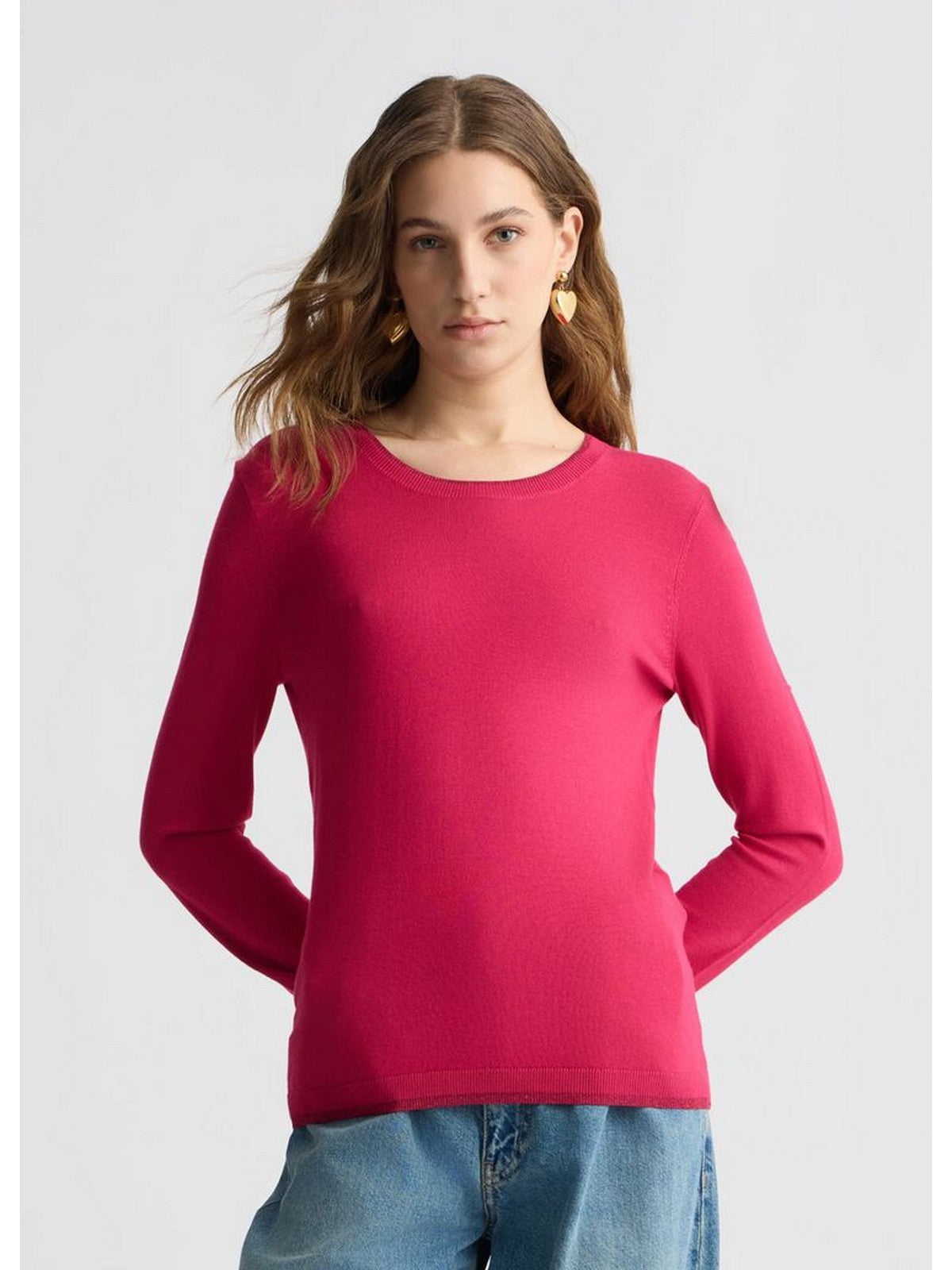 LIU JO WHITE Maglia Donna  WA5381MS49I 81950 Rosa gioboutiqueweb