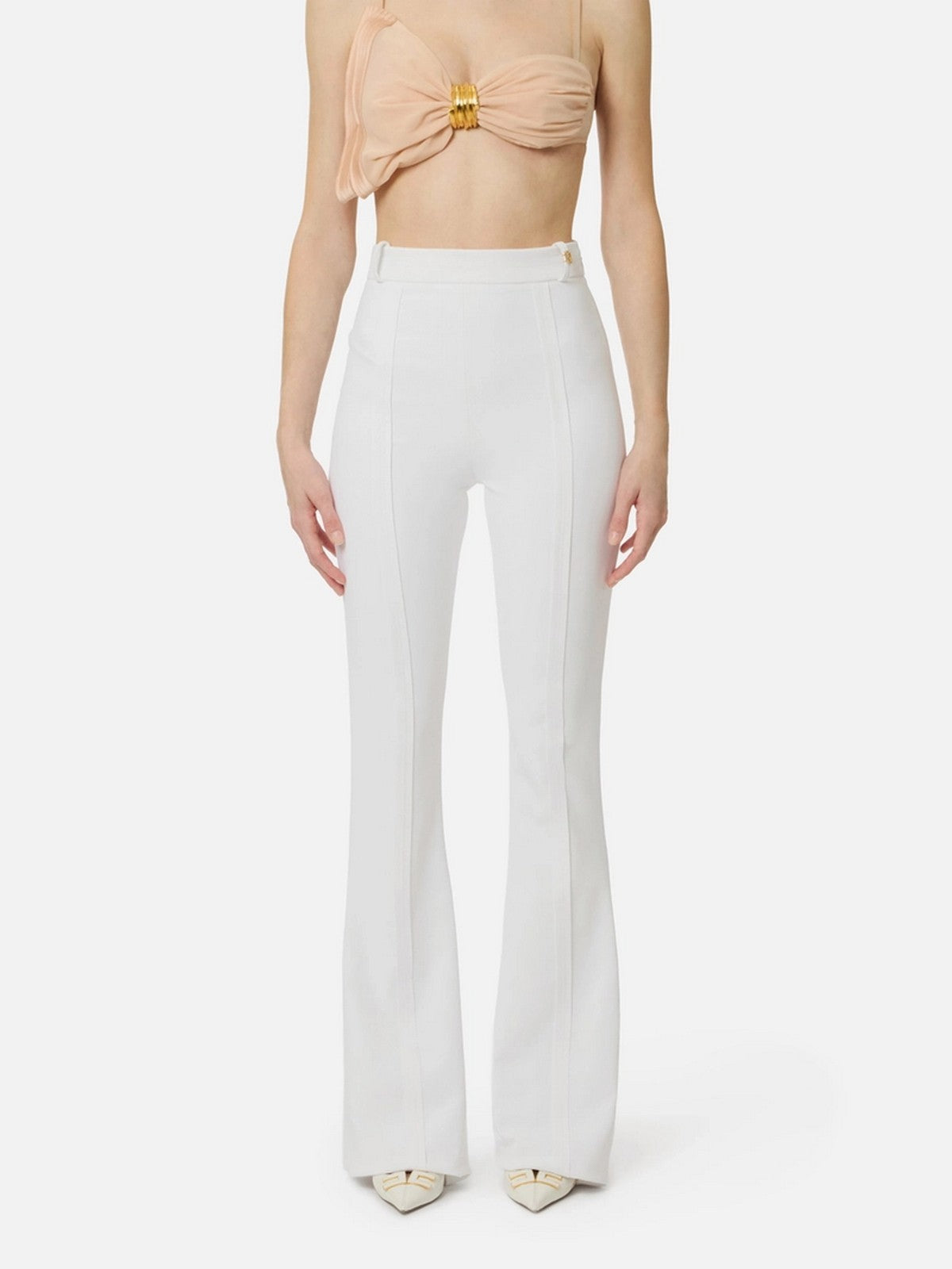 ELISABETTA FRANCHI Pantalone Donna  PA16961E2 360 Avorio gioboutiqueweb
