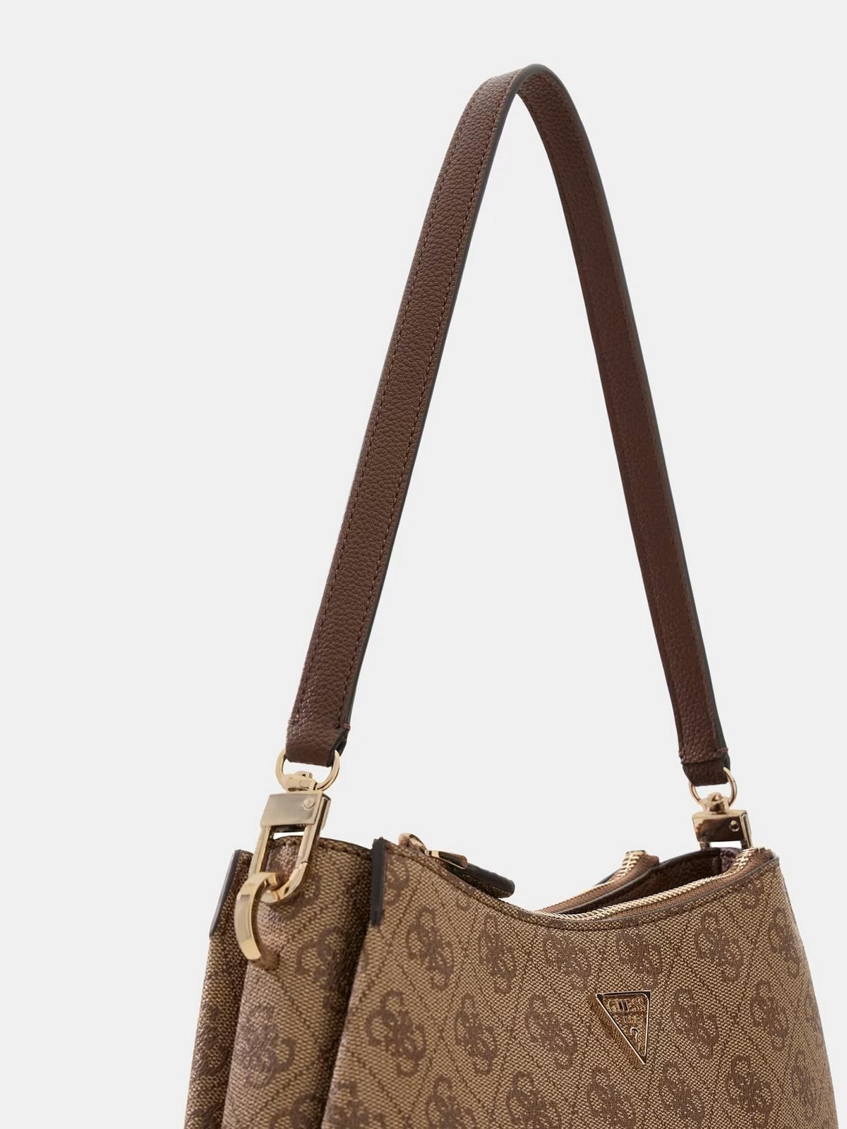 GUESS Borsa Donna NOELLE II 3 COMP SHLDR XBODY HWBG96 72730 LGW LATTE LOGO/BROWN gioboutiqueweb