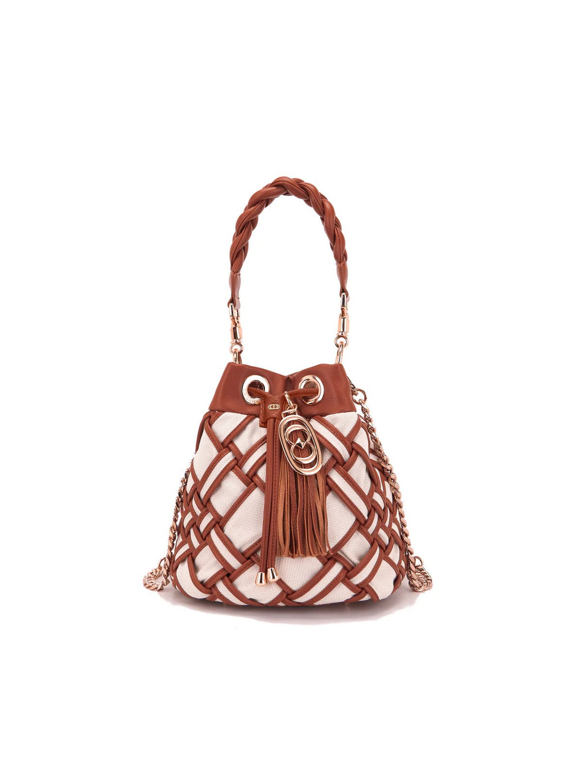 LA CARRIE Borsa Donna ROADS BUCKET CANVAS + SYNT. 151M-EM-111 CAS/CUO Marrone gioboutiqueweb