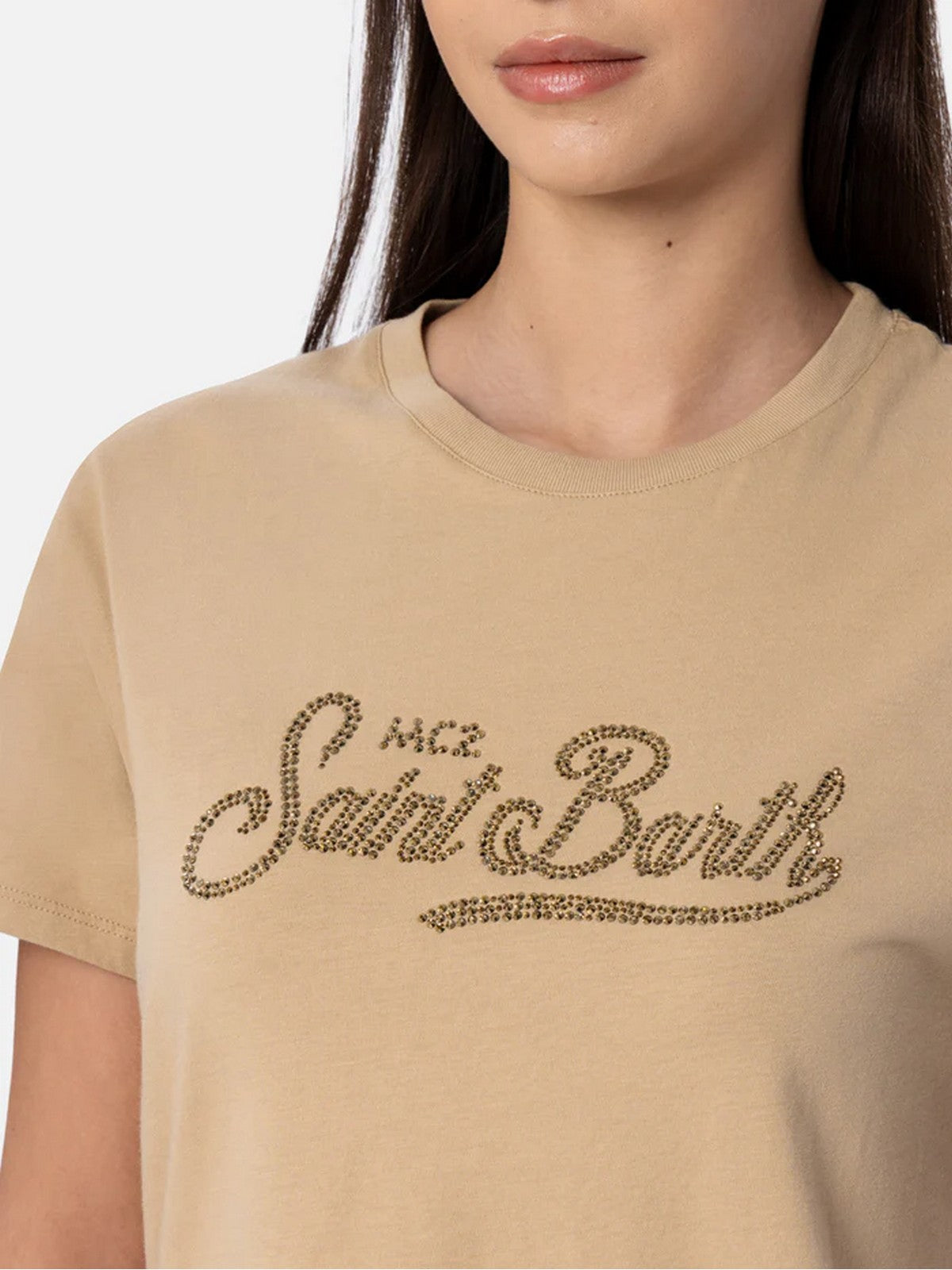 MC2 SAINT BARTH T-Shirt e Polo Donna  EMILIE 05143F Beige gioboutiqueweb